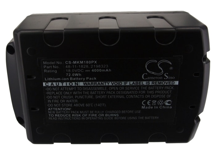 Batteri til elektroverktøy for Milwaukee M18, 2601, 2610 osv.