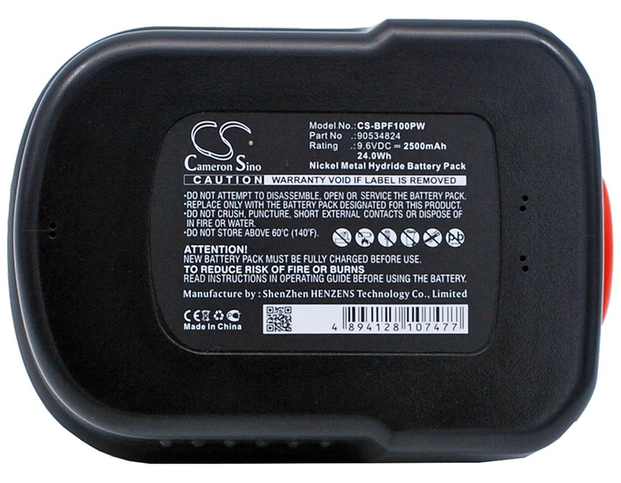 Batterier til Black & Decker HPB96, FSB96, GC960 og andre elektroverktøy