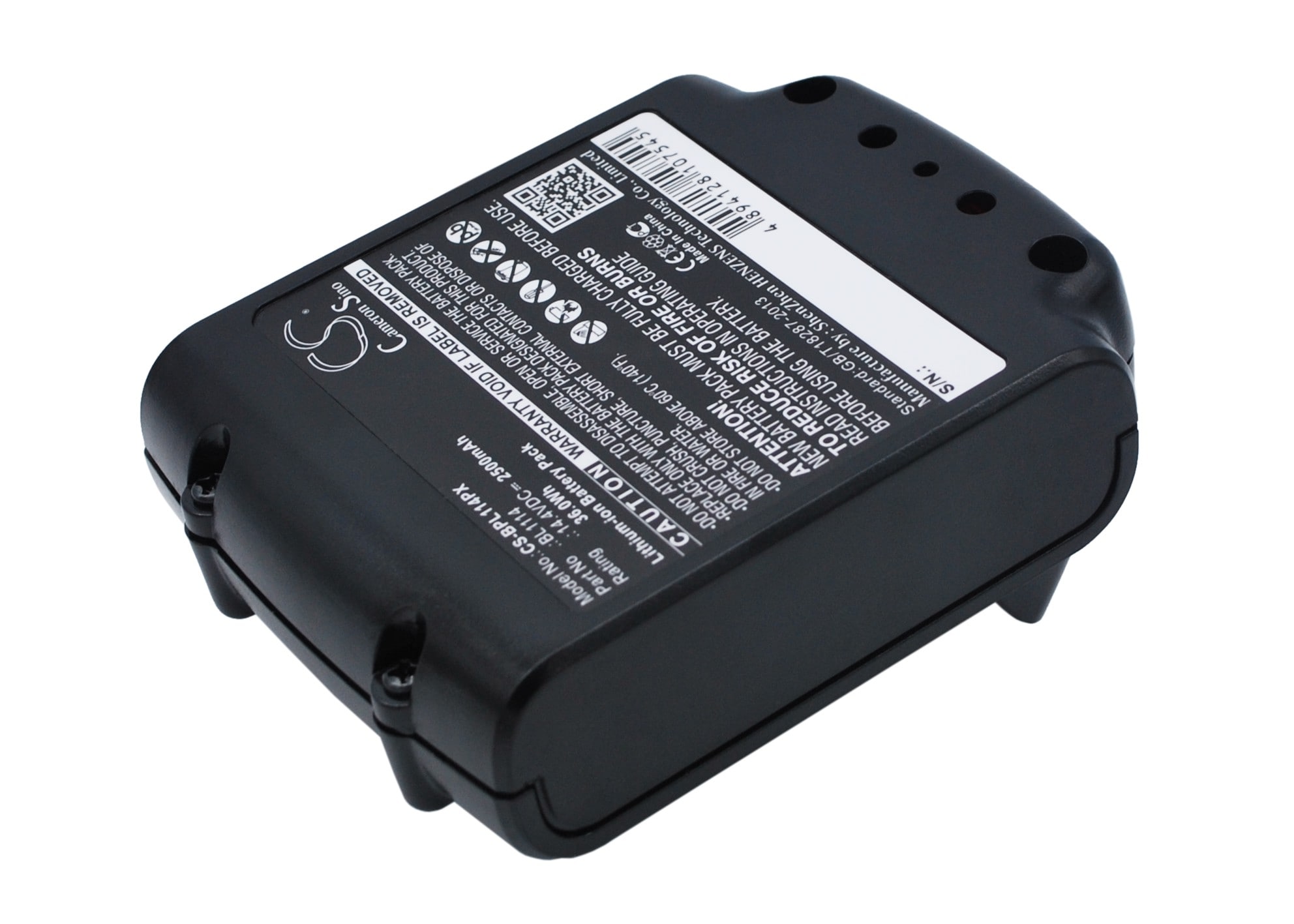 Verktøybatteri 2500 mAh 14,4 V / batteri til Black + Decker verktøy / erstatter BL1114 / BL1314 / BL1514 / LB16
