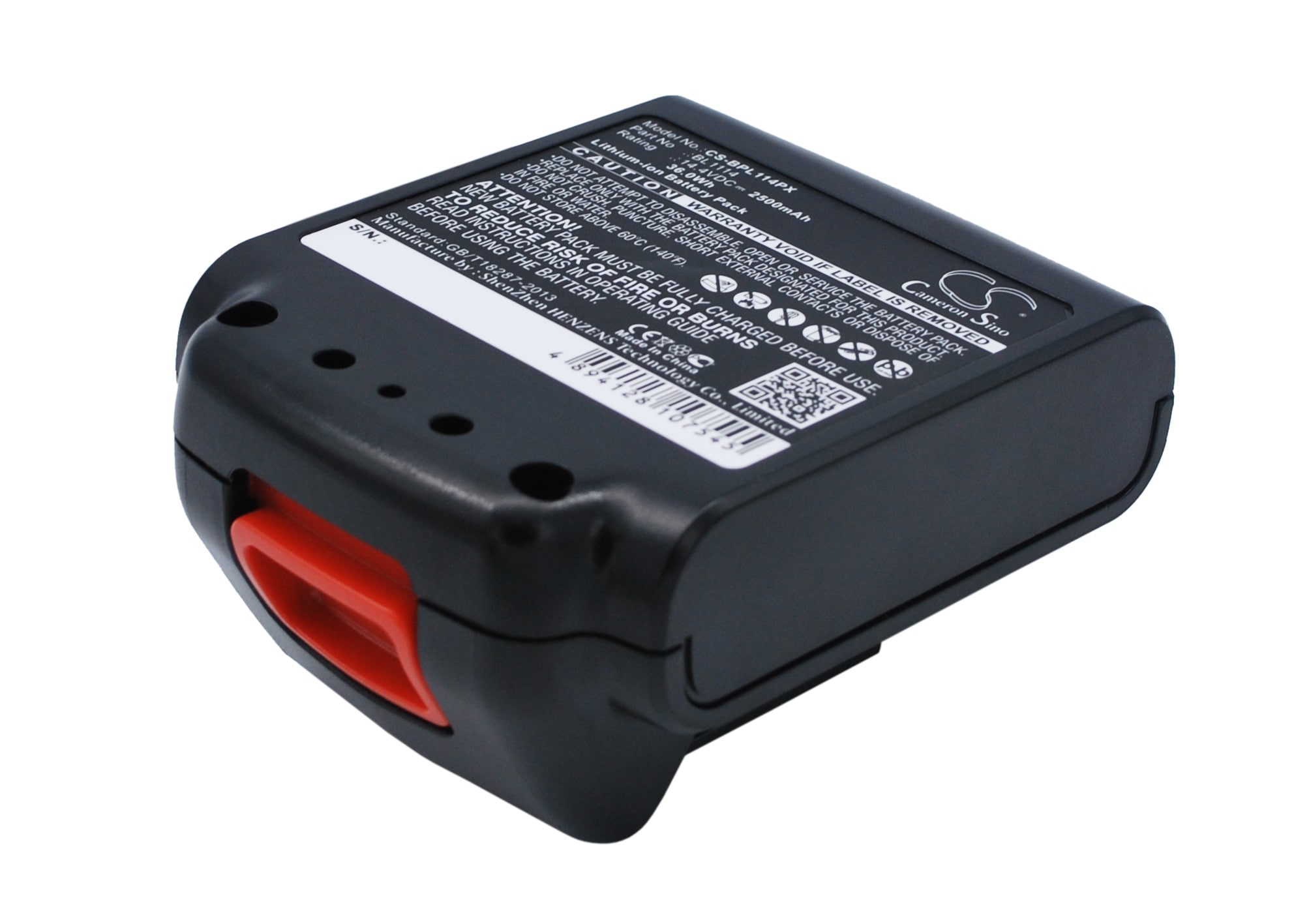 Verktøybatteri 2500 mAh 14,4 V / batteri til Black + Decker verktøy / erstatter BL1114 / BL1314 / BL1514 / LB16