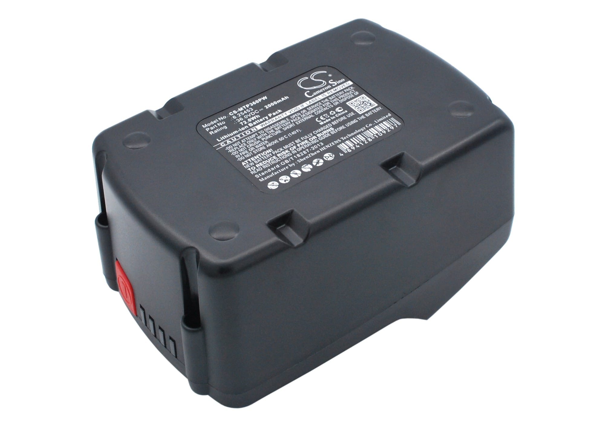 Batterier til Metabo BHA 36 LTX, BHA 36 LTX Compact, AHS 36V og andre.