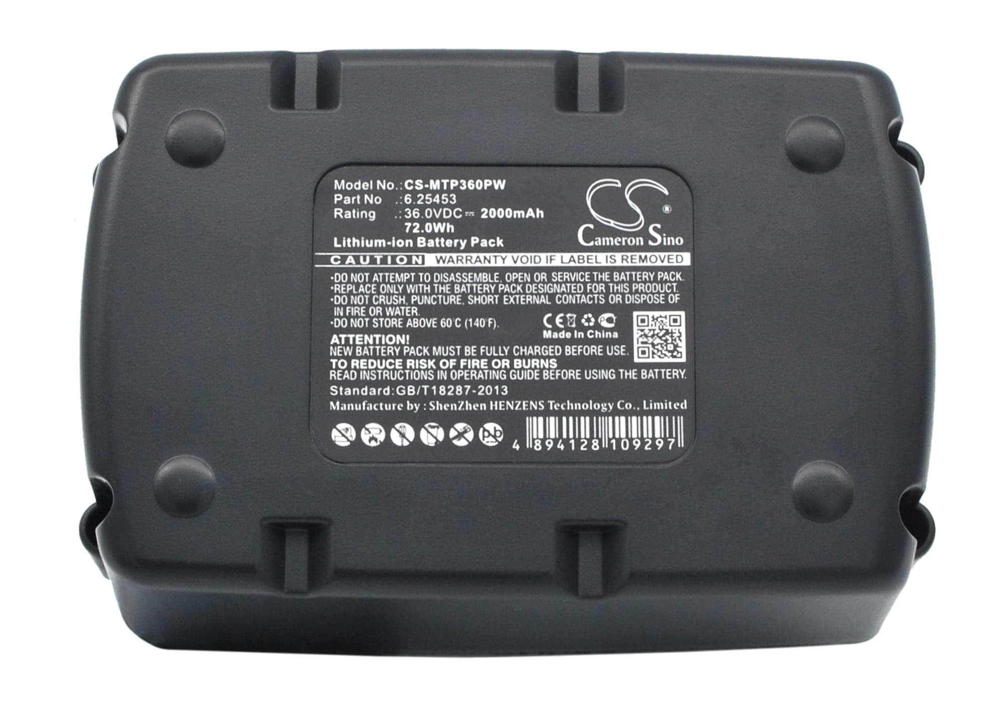 Batterier til Metabo BHA 36 LTX, BHA 36 LTX Compact, AHS 36V og andre.