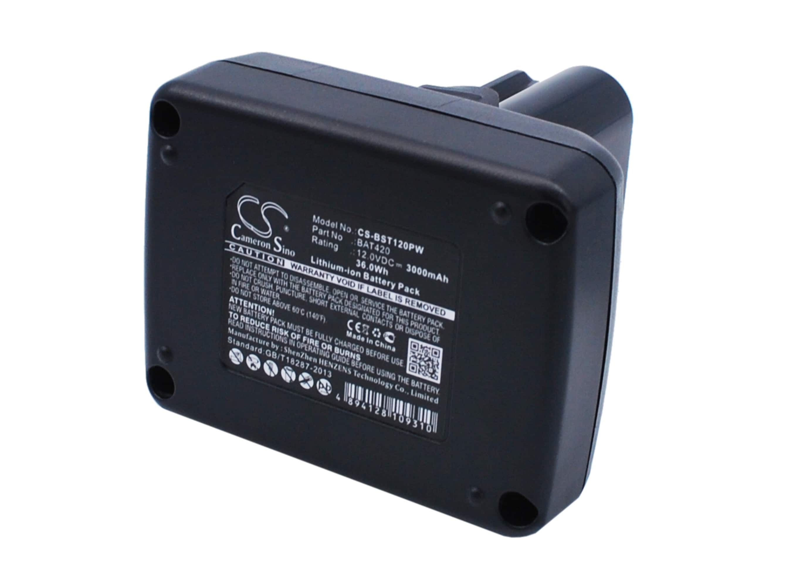 Batteri til elektroverktøy for Bosch 12-volts Max-verktøy, SKC120-202 og andre.