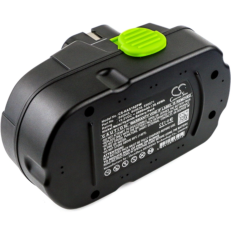 Batteri for elektroverktøy til Kawasaki 19,2 V Unisource, 69007, 691235 og andre