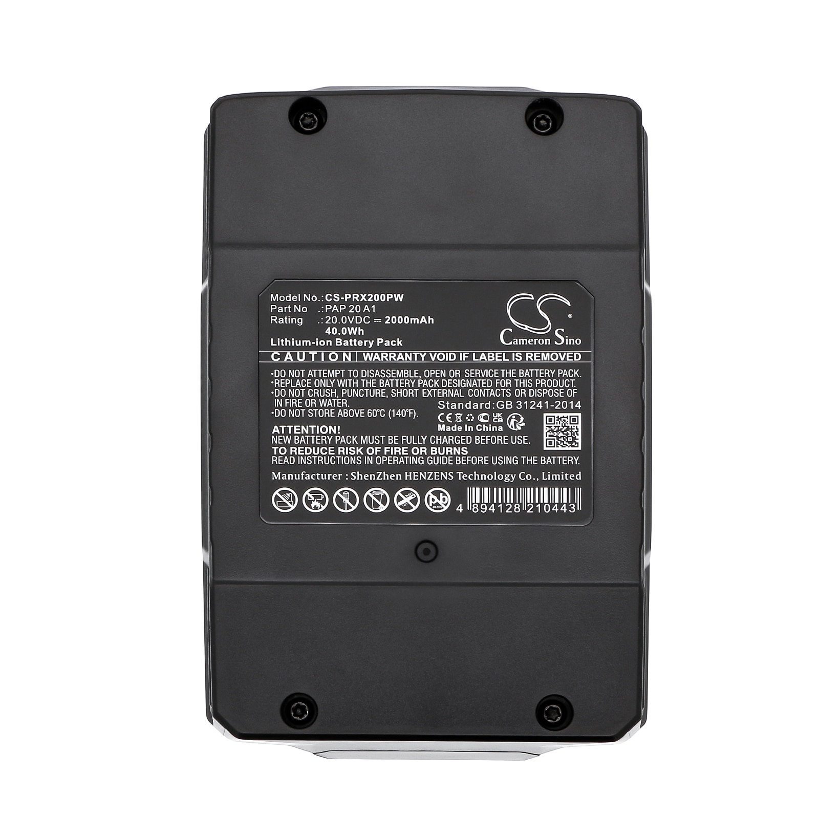 Verktøybatteri 2000 mAh 20 V / batteri til Parkside X 20V Team / erstatter PAP 20 A1 / PAP 20 B3