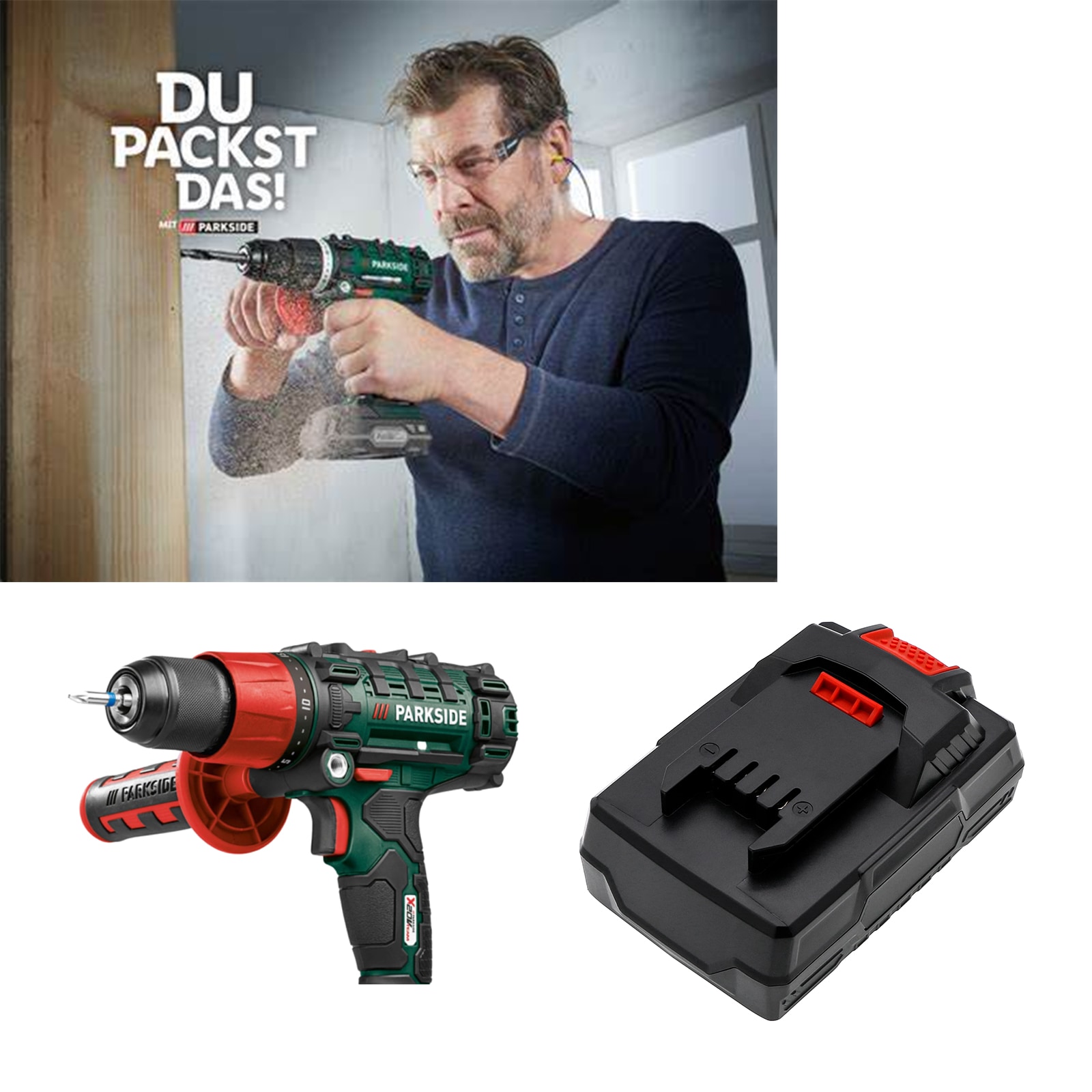 Verktøybatteri 2000 mAh 20 V / batteri til Parkside X 20V Team / erstatter PAP 20 A1 / PAP 20 B3