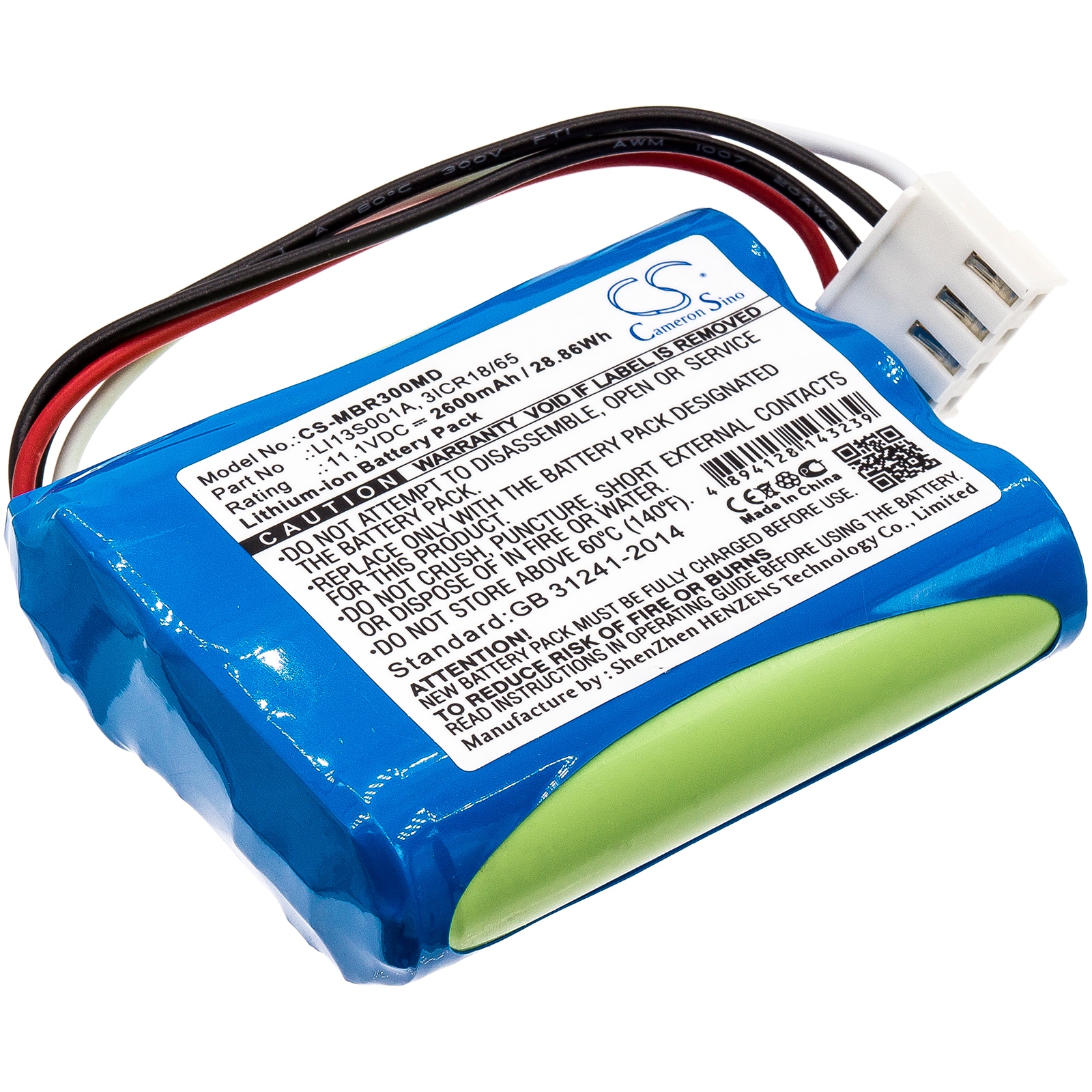 Batteri for medisinsk bruk for Mindray BeneHeart R3, BeneHeart R3A, uMEC10 og andre.