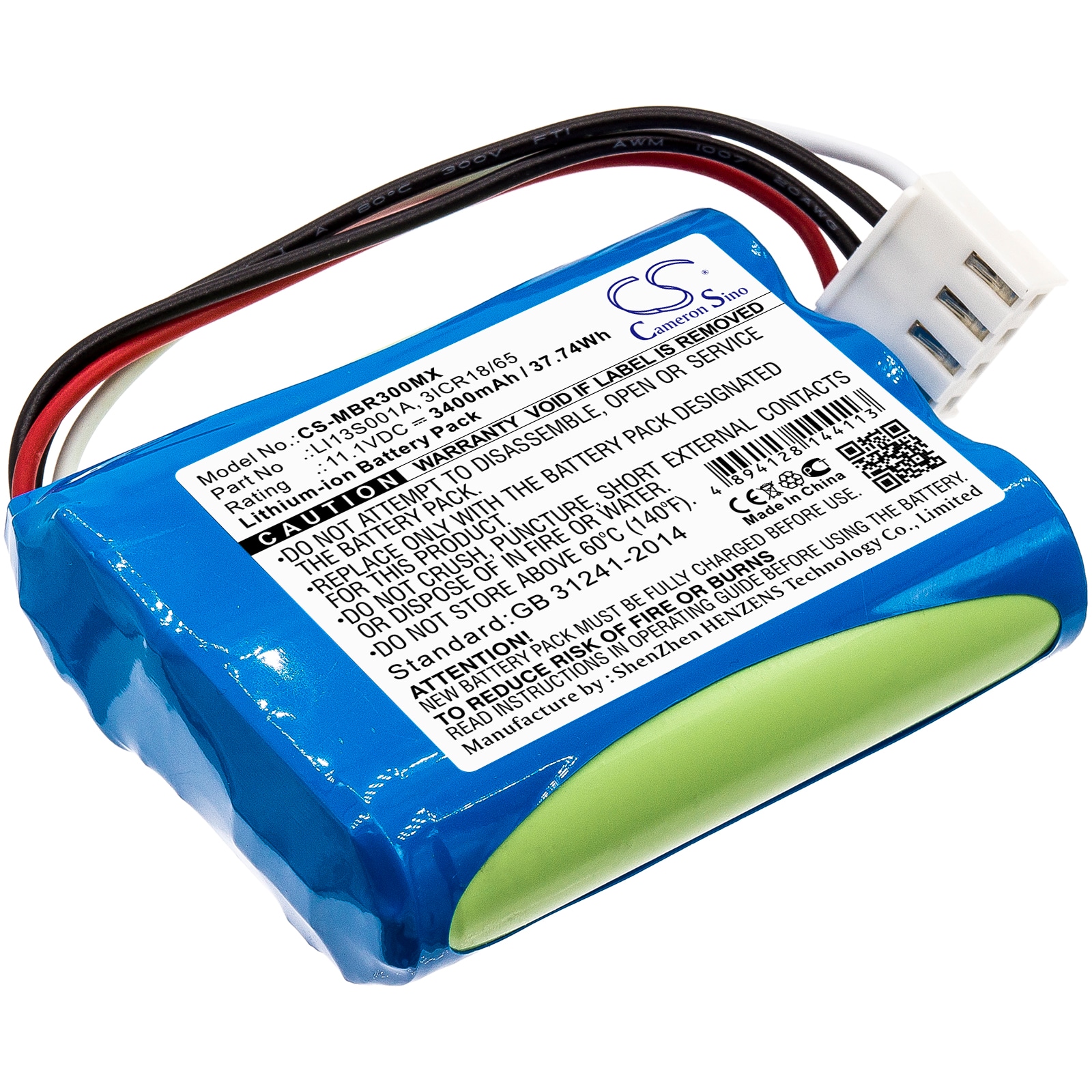 Batteri for medisinsk bruk for Mindray BeneHeart R3, BeneHeart R3A, uMEC10 og andre.