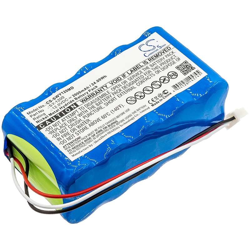 Batteri for medisinsk for Smiths SY-1200, SY-1200 infusjonspumpe