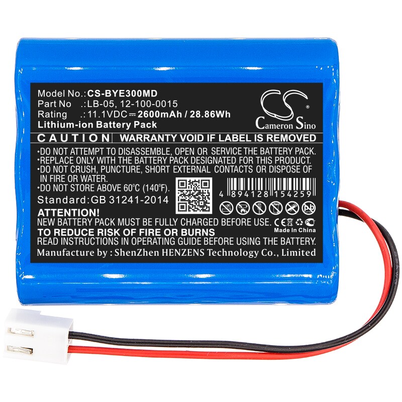 Batteri for medisinsk bruk for BIOLIGHT BLT-E30