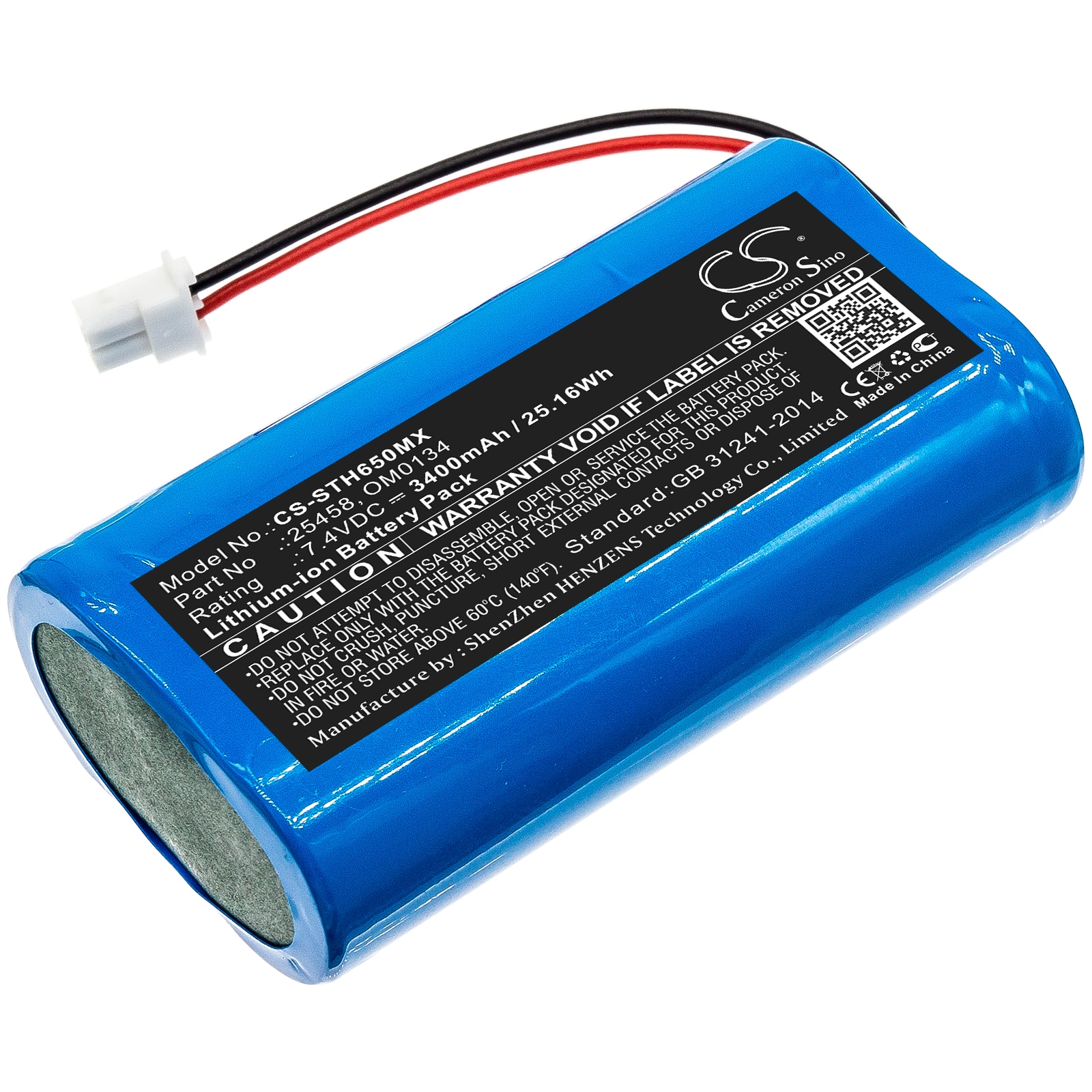 Batteri for medisinsk bruk til SurgiTel Eclipse EHL65, EHL-65, Odyssey Analogue