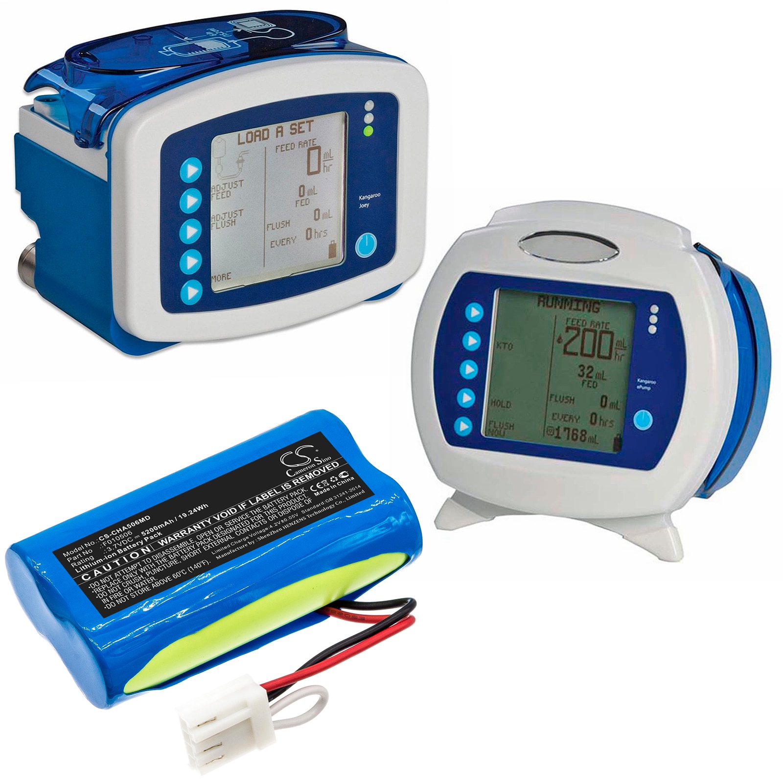 Batteri for medisinsk utstyr til CardinalHealth Kangaroo Joey