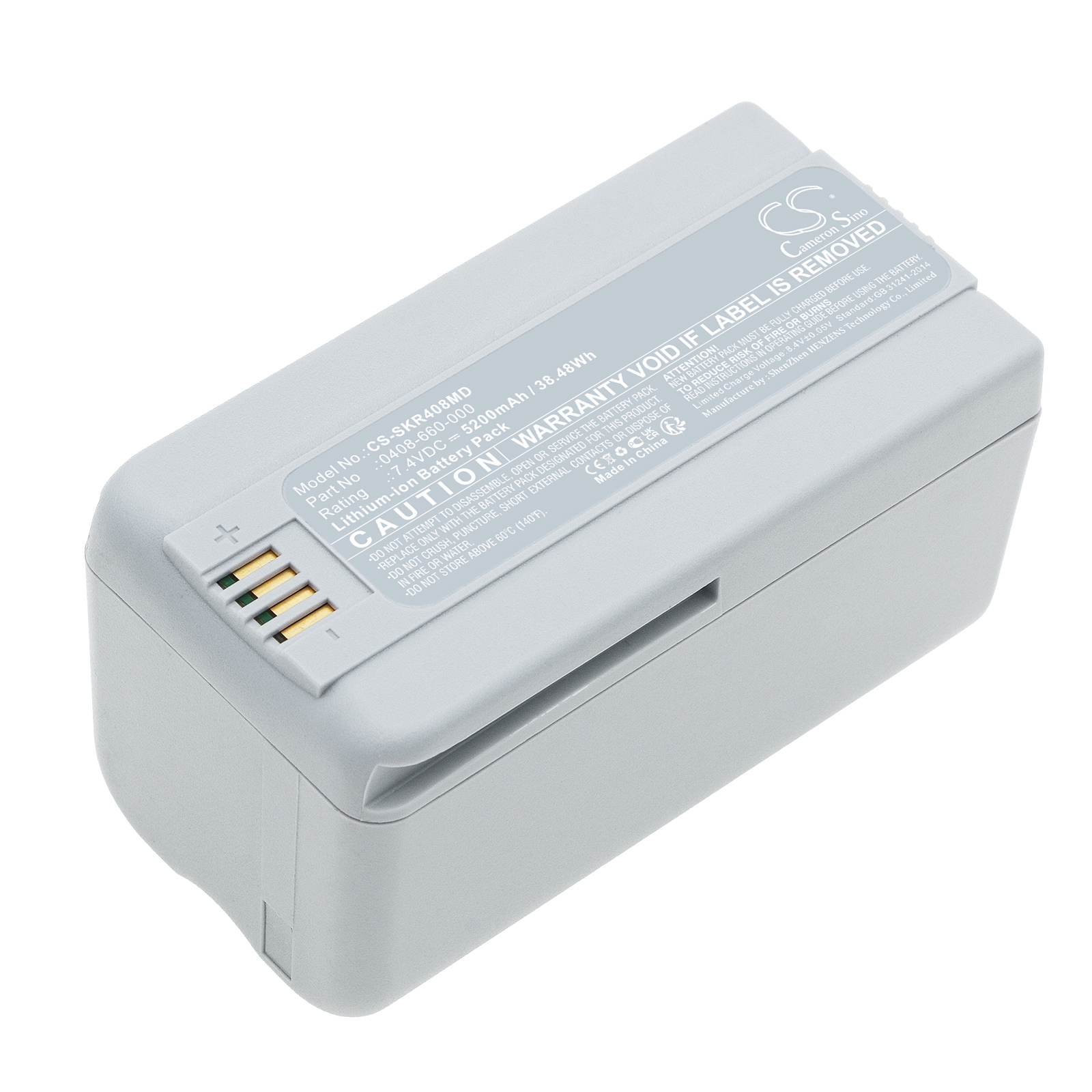 Batteri for medisinsk for Stryker Casque Chirurgical Flyte