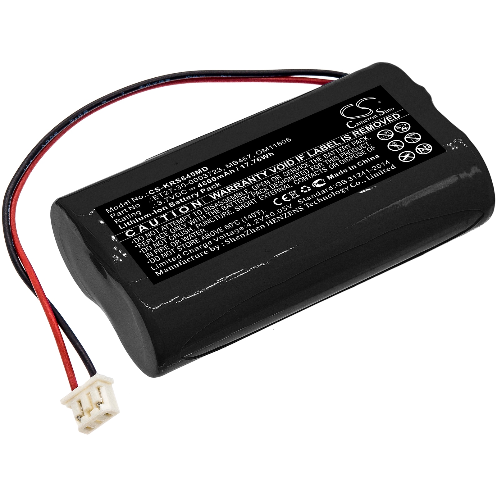Batteri for medisinsk bruk for KARL STORZ C-MAC-8401ZX, 8402 Zx og andre