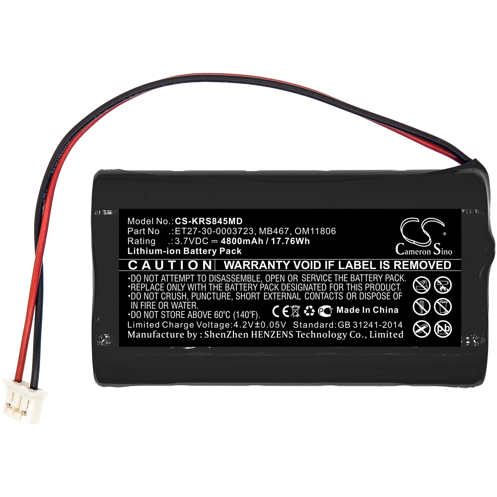 Batteri for medisinsk bruk for KARL STORZ C-MAC-8401ZX, 8402 Zx og andre