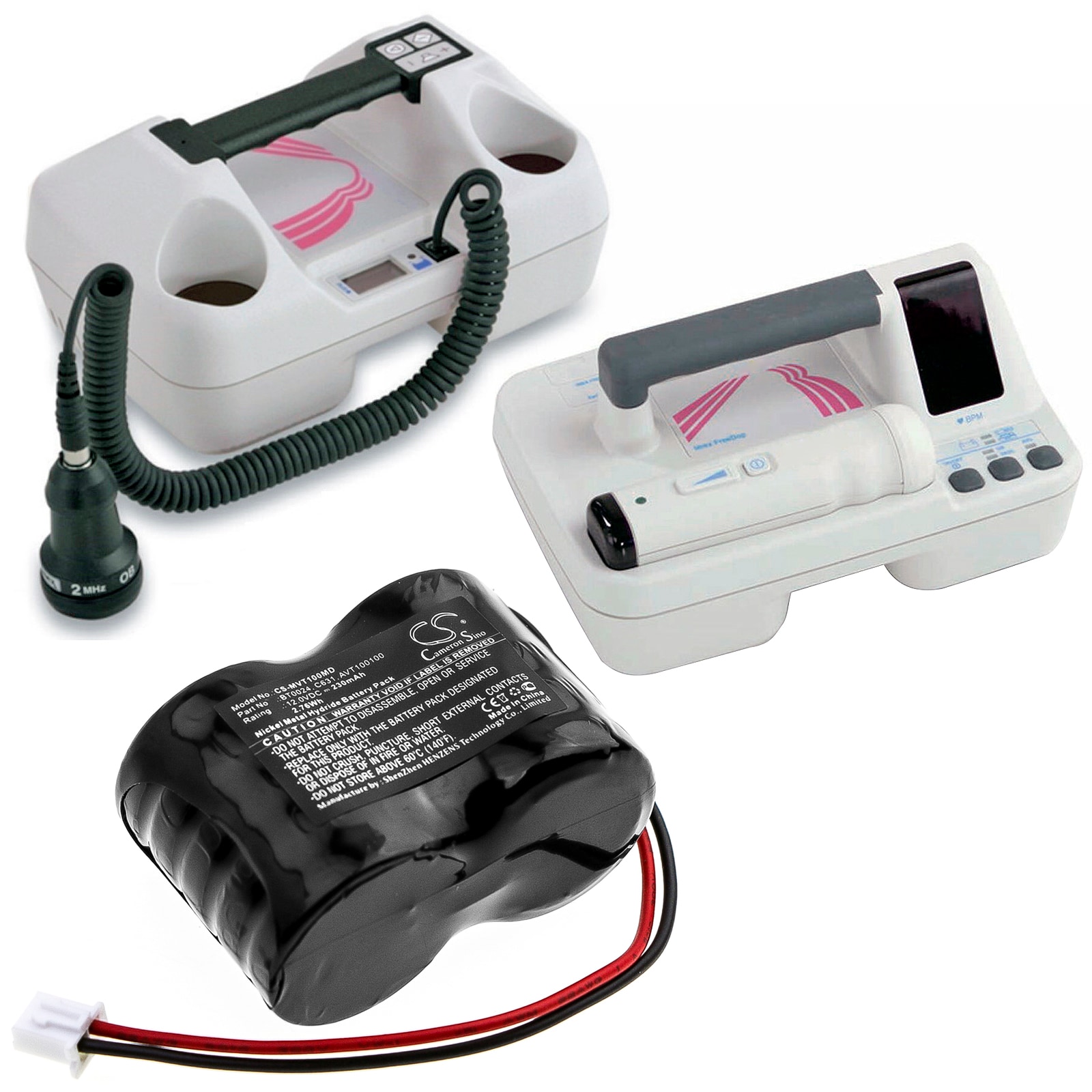 Batteri for medisinsk utstyr til IMEX Free DOP Probe, DOP CT, CT Plus Doppler osv.