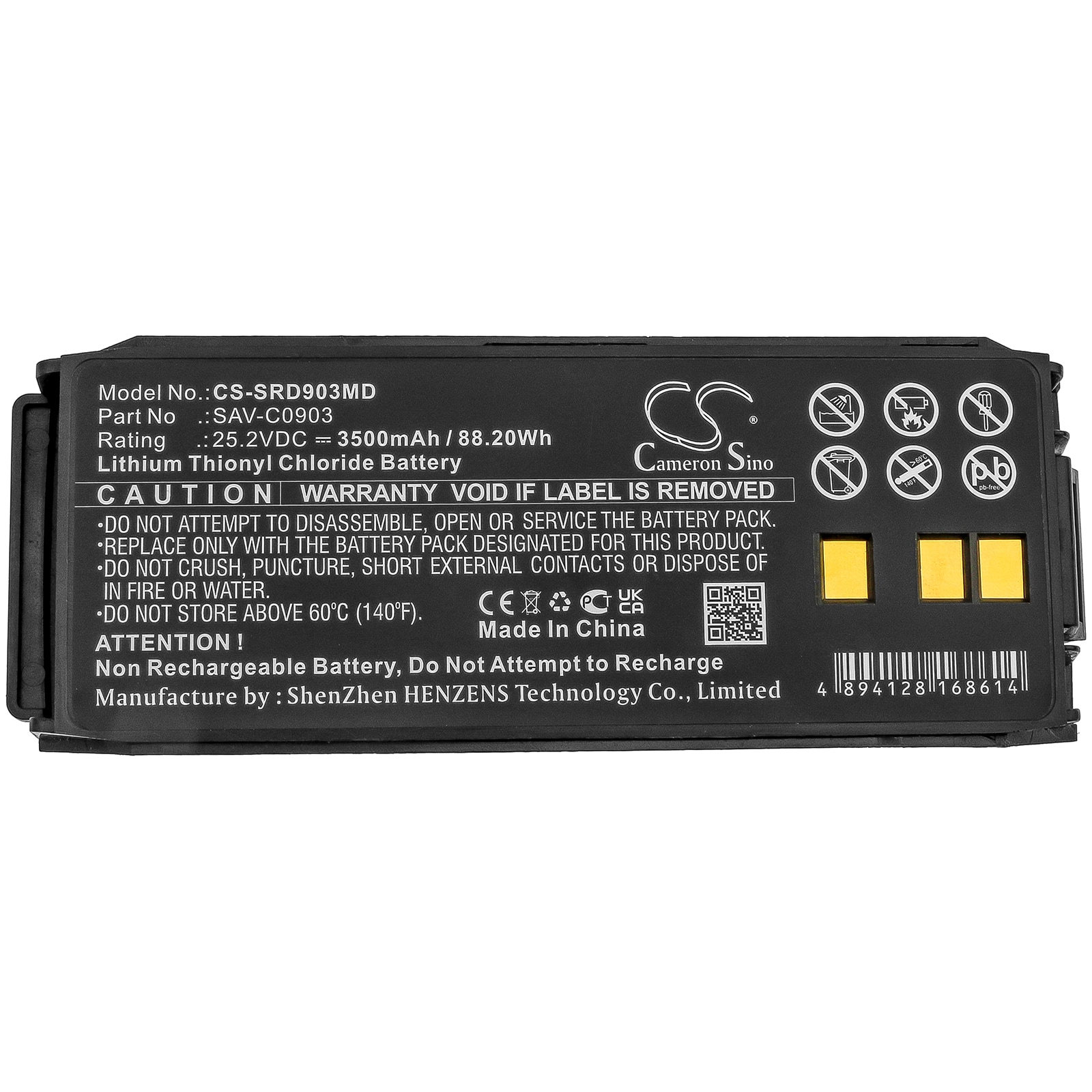 Batteri for medisinsk bruk for SaverOne D, P, automatisk osv.