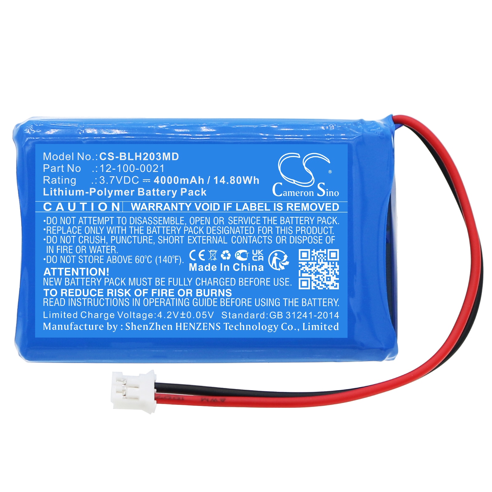 Batteri for medisinsk bruk for Biolight BLT-203