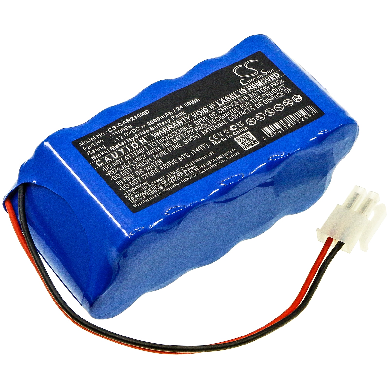 Batteri for medisinsk utstyr til Cardioline ECG AR2100 View, ECG 200S