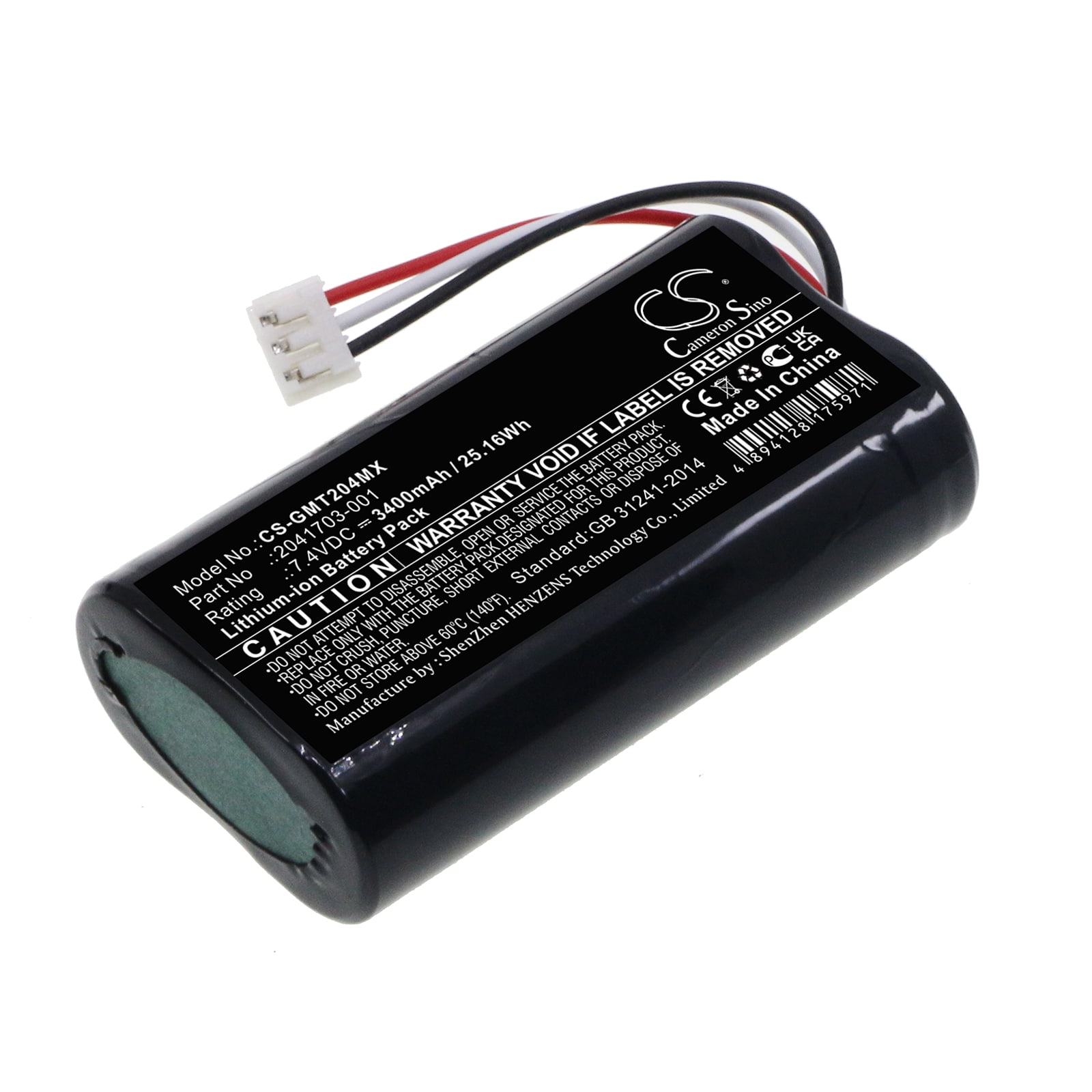 Batteri for medisinsk bruk for GE Mini Telemetry Transmitter