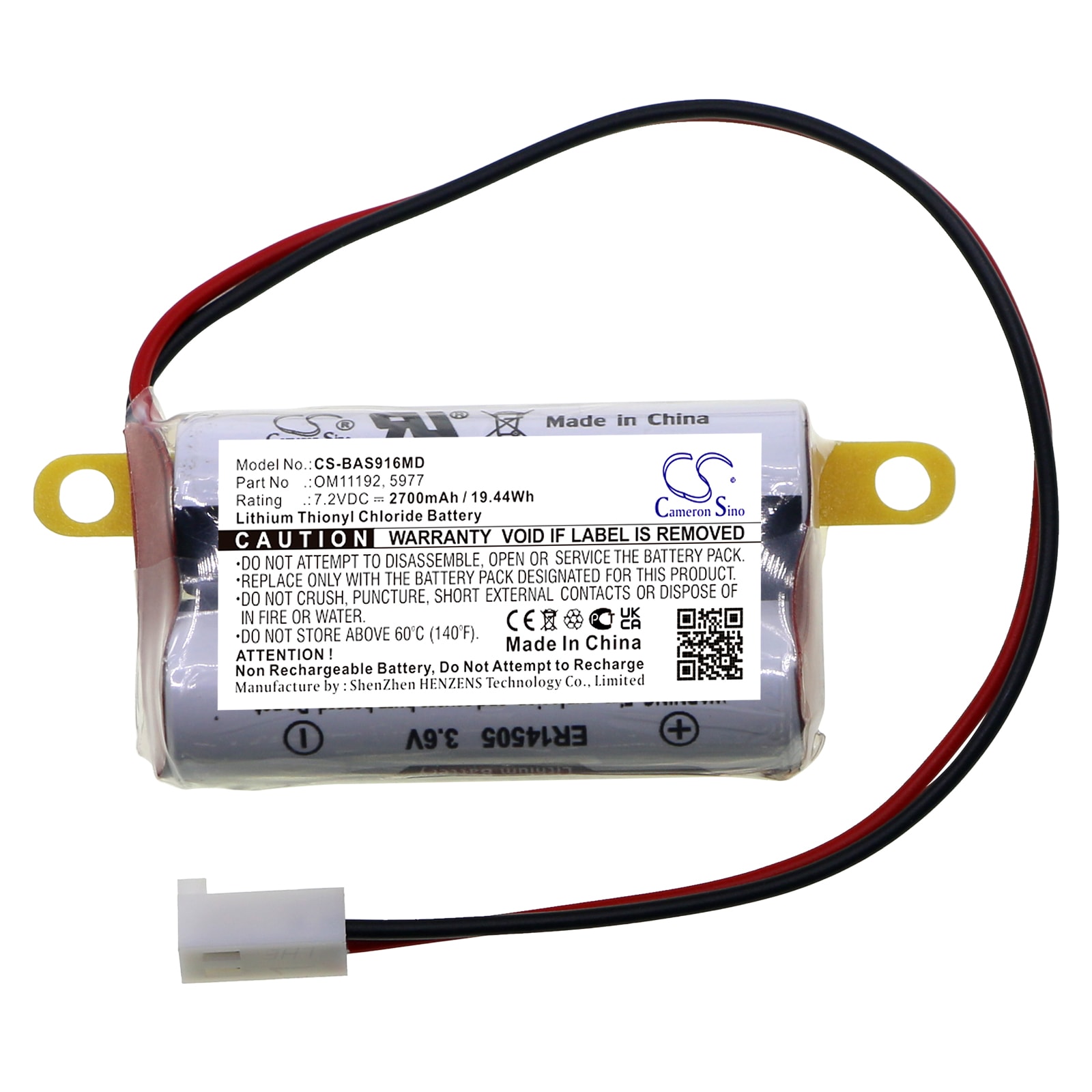 Batteri for medisinsk for Baxter Healthcare Colleague Infusion Pump Memory, 2M91617