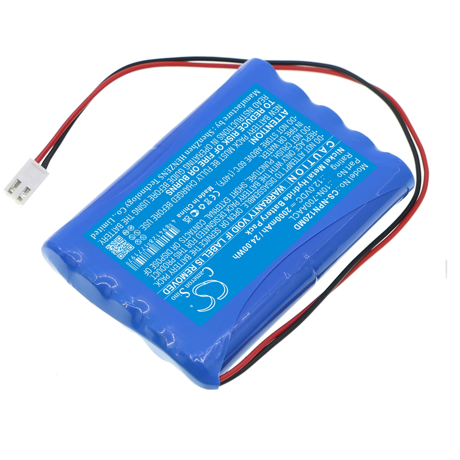 Batteri for medisinsk bruk for Nipro NCU-12