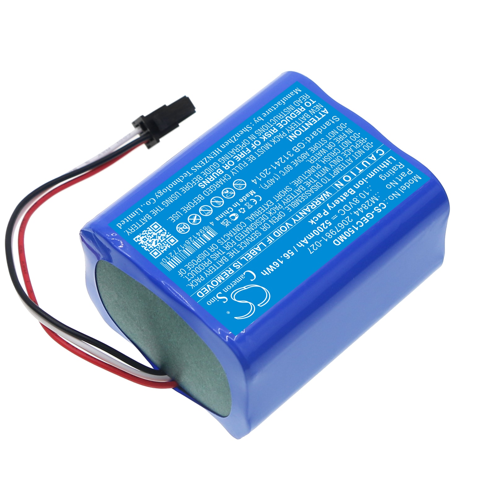 Batteri for medisinsk for GE Monitor Carescape Dinamap VC150