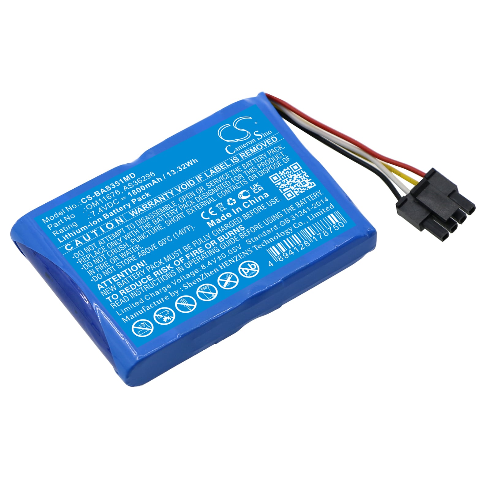 Batteri for medisinsk bruk for Baxter Healthcare, Spectrum Infusion Pump Insert Only og andre.