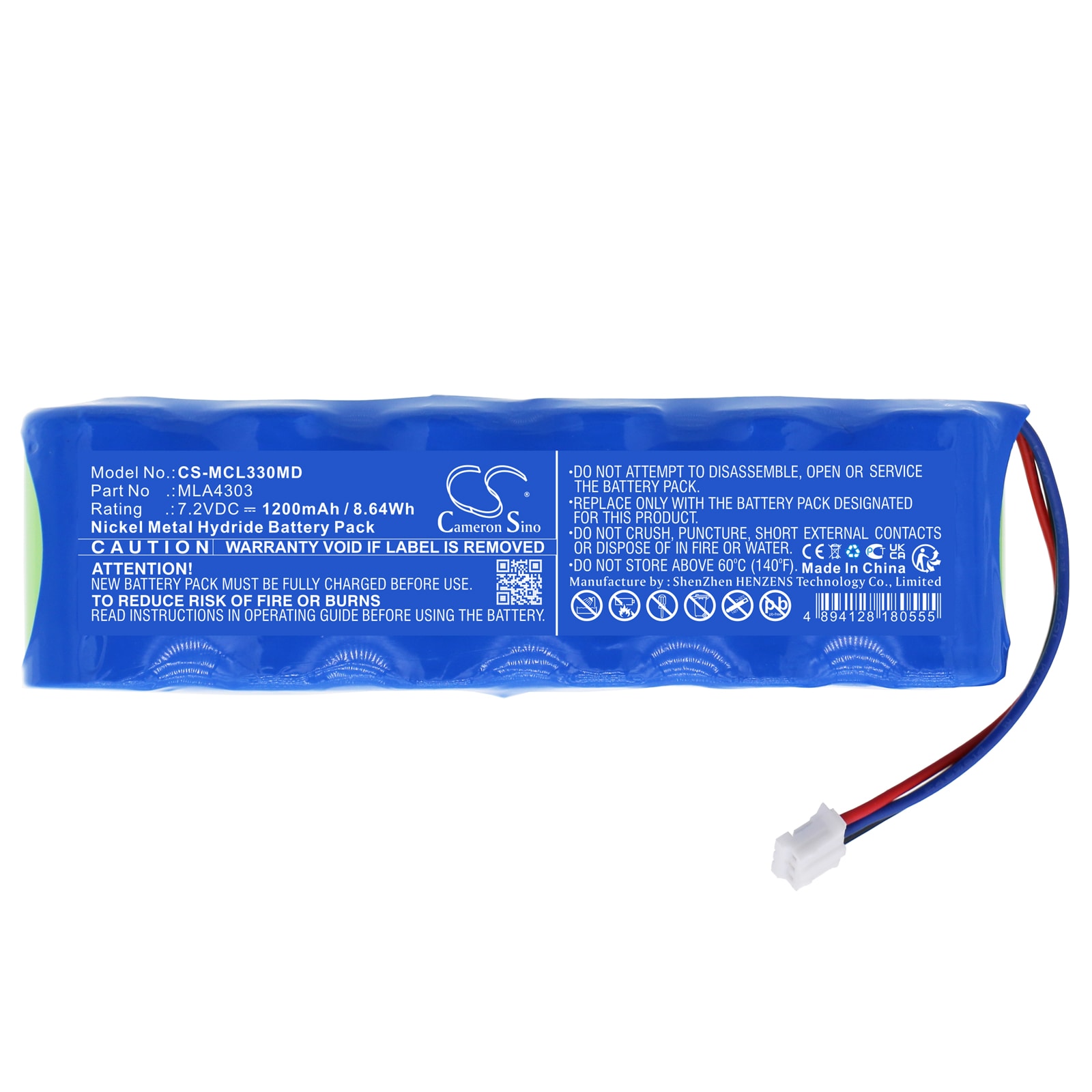 Batteri for medisinsk for Micro Medical MicroLab 3300 Spirometer