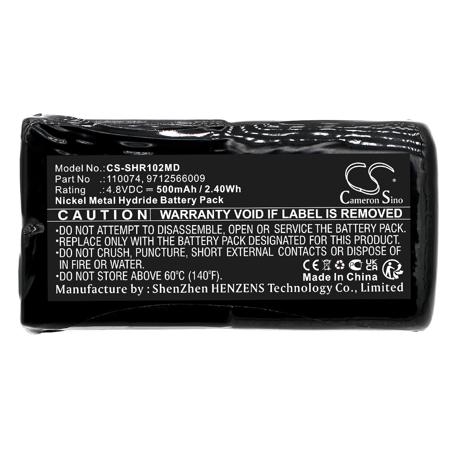 Batteri for medisinsk bruk for Schiller BR-102, Blutdruckmessgerat BR102, Voir ODAM og andre.