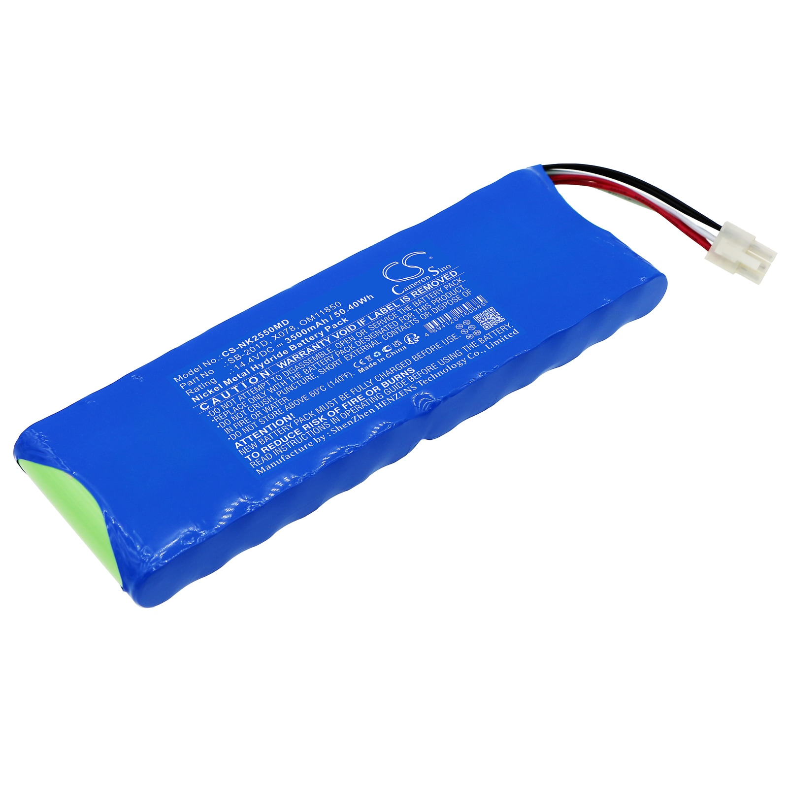 Batteri for medisinsk for Nihon Kohden Cardiofax G EKG-2550-monitor