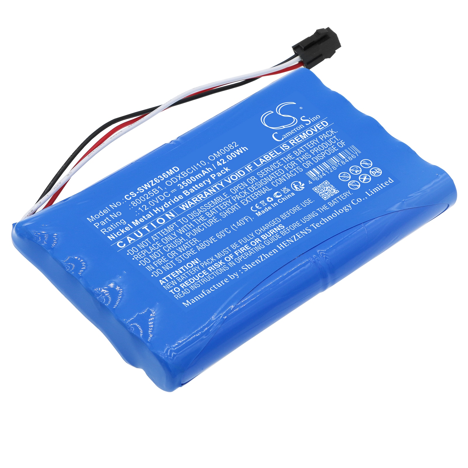 Batteri for medisinsk for Smiths Advisor pasientmonitor 12-636A, Advisor 12-636A