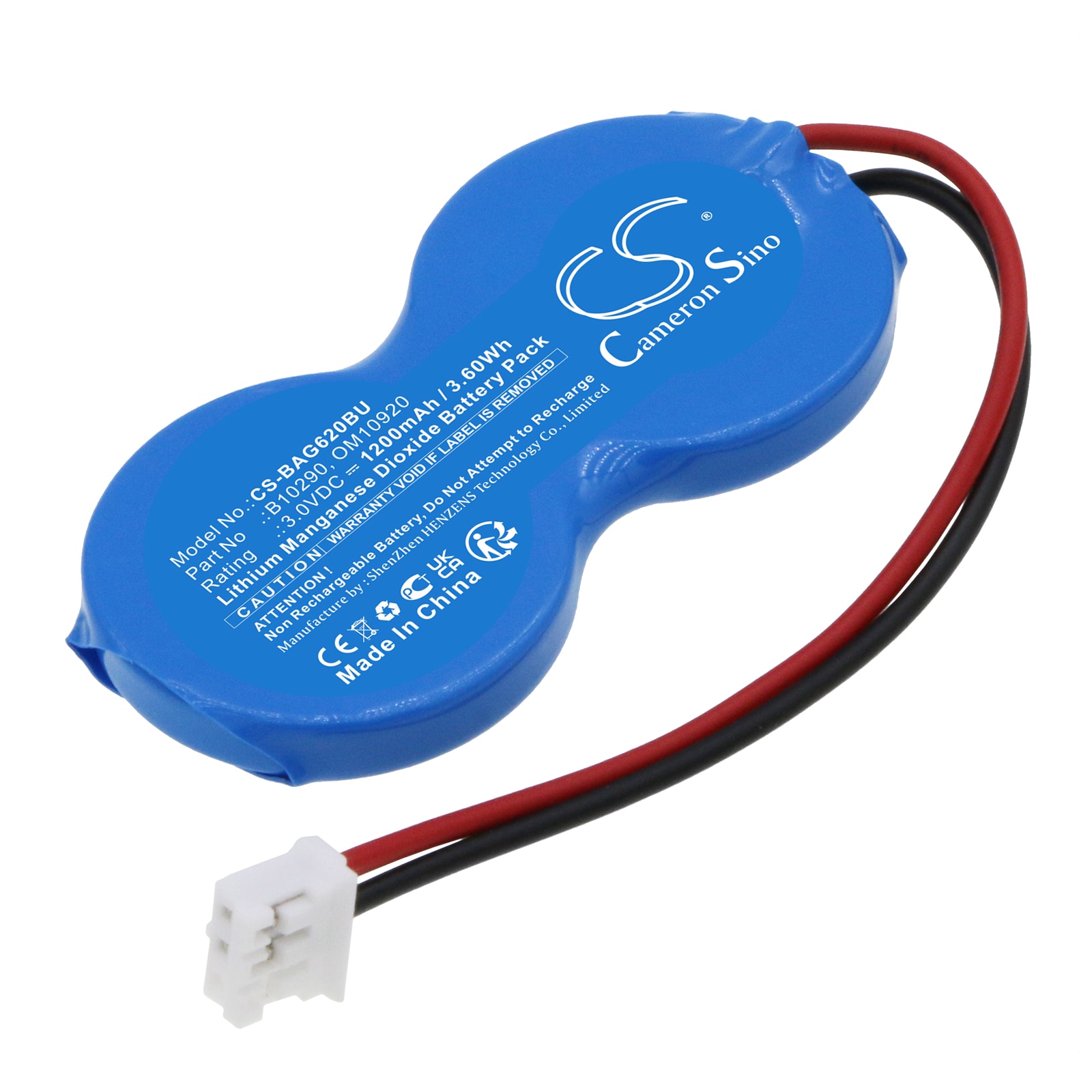 Batteri for medisinsk bruk for Baxter Healthcare Flo-Gard 6201, Flo-Gard 6300