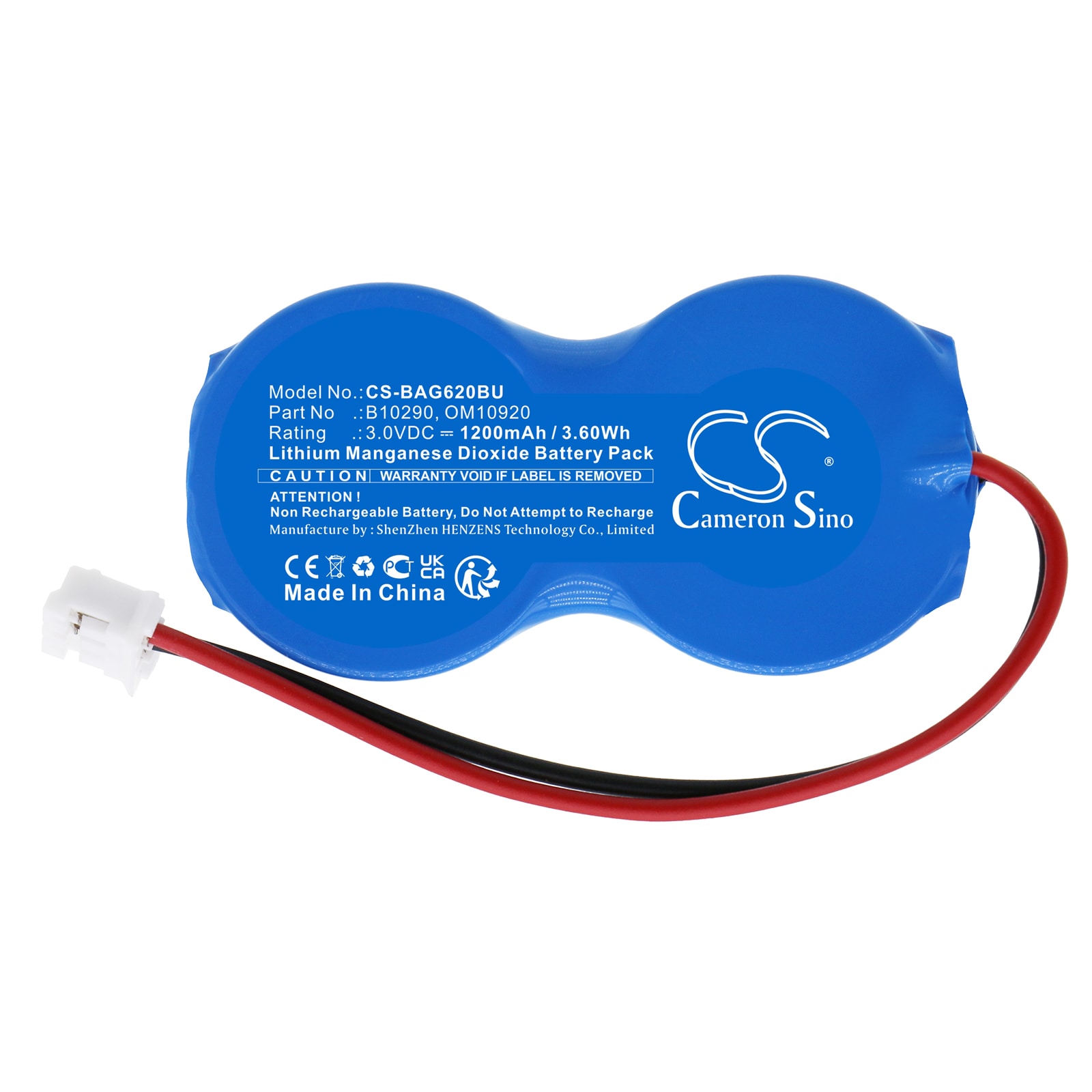 Batteri for medisinsk bruk for Baxter Healthcare Flo-Gard 6201, Flo-Gard 6300