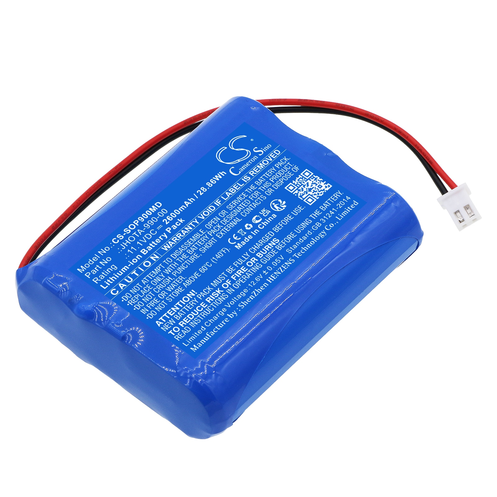 Batteri for medisinsk bruk for Szosen OIP-900