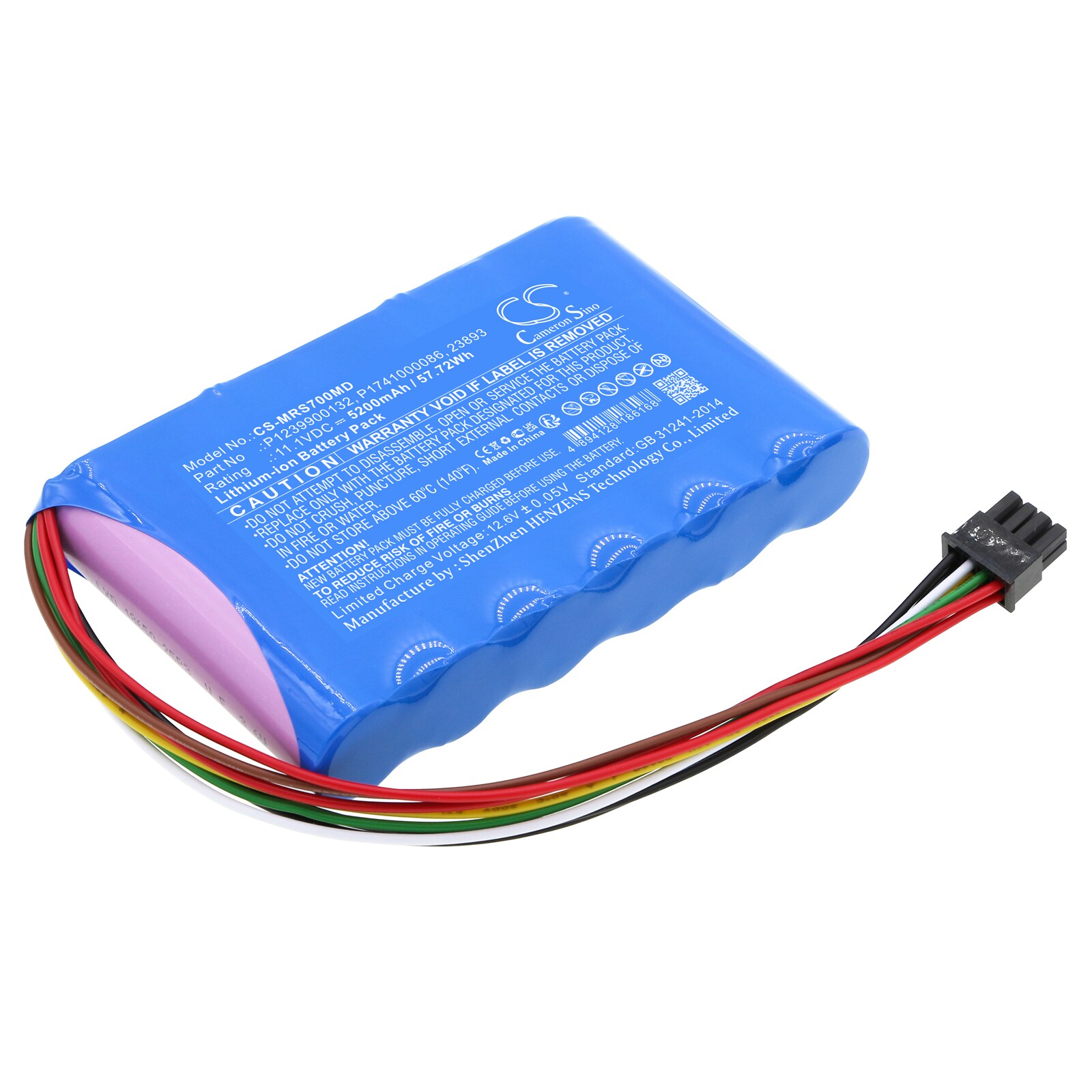 Batteri for medisinsk bruk for Masimo 23893, RDS7, Root Monitoring Platform