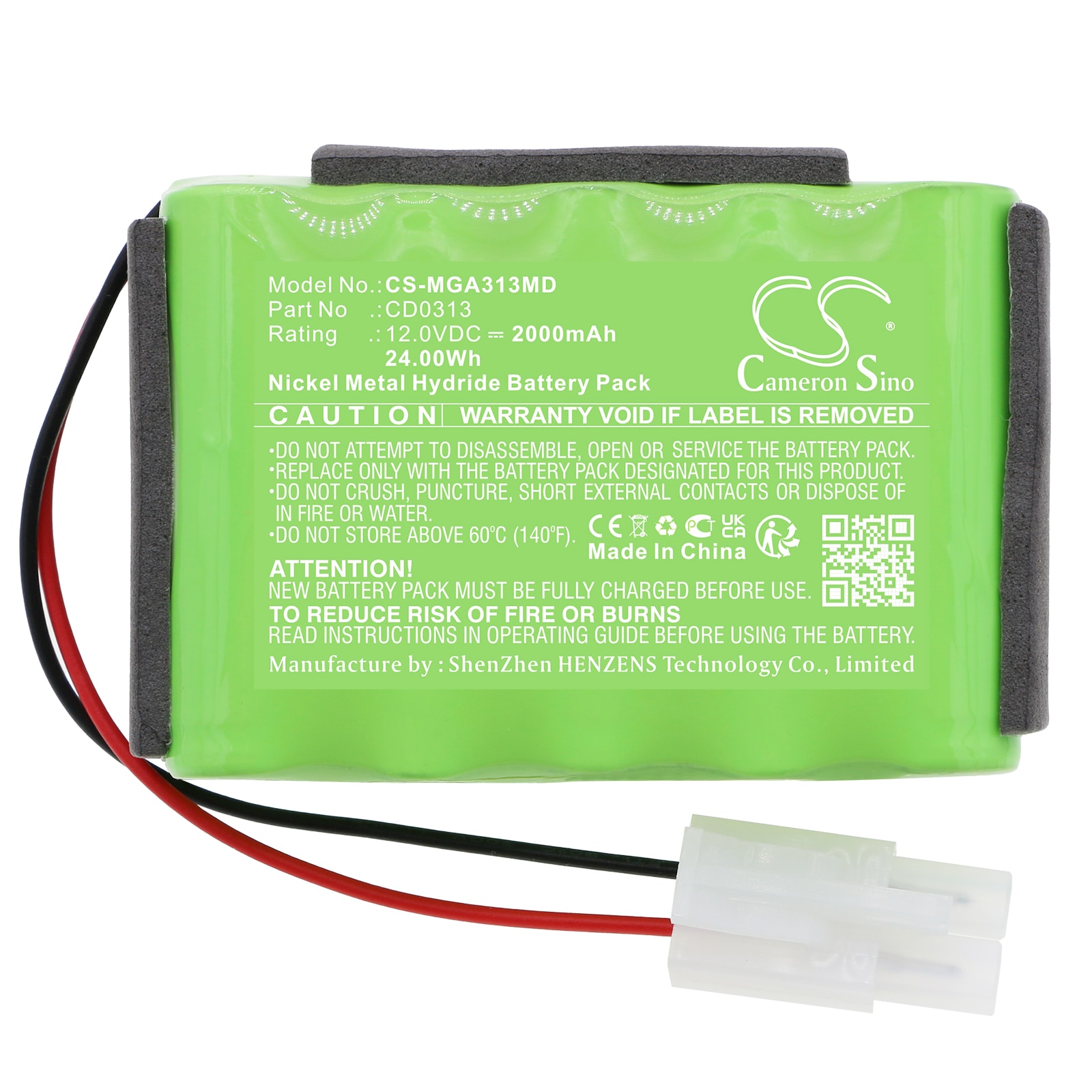 Batteri for medisinsk bruk for Mangar Airflo 12