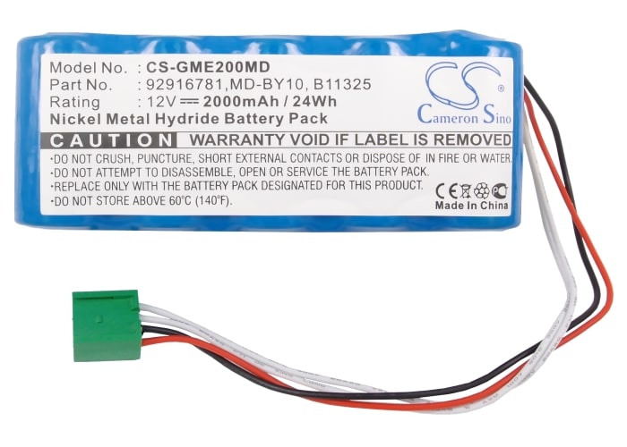 Batteri for medisinsk utstyr til Hellige Marquette MD 2000, Monitor Dash 2000