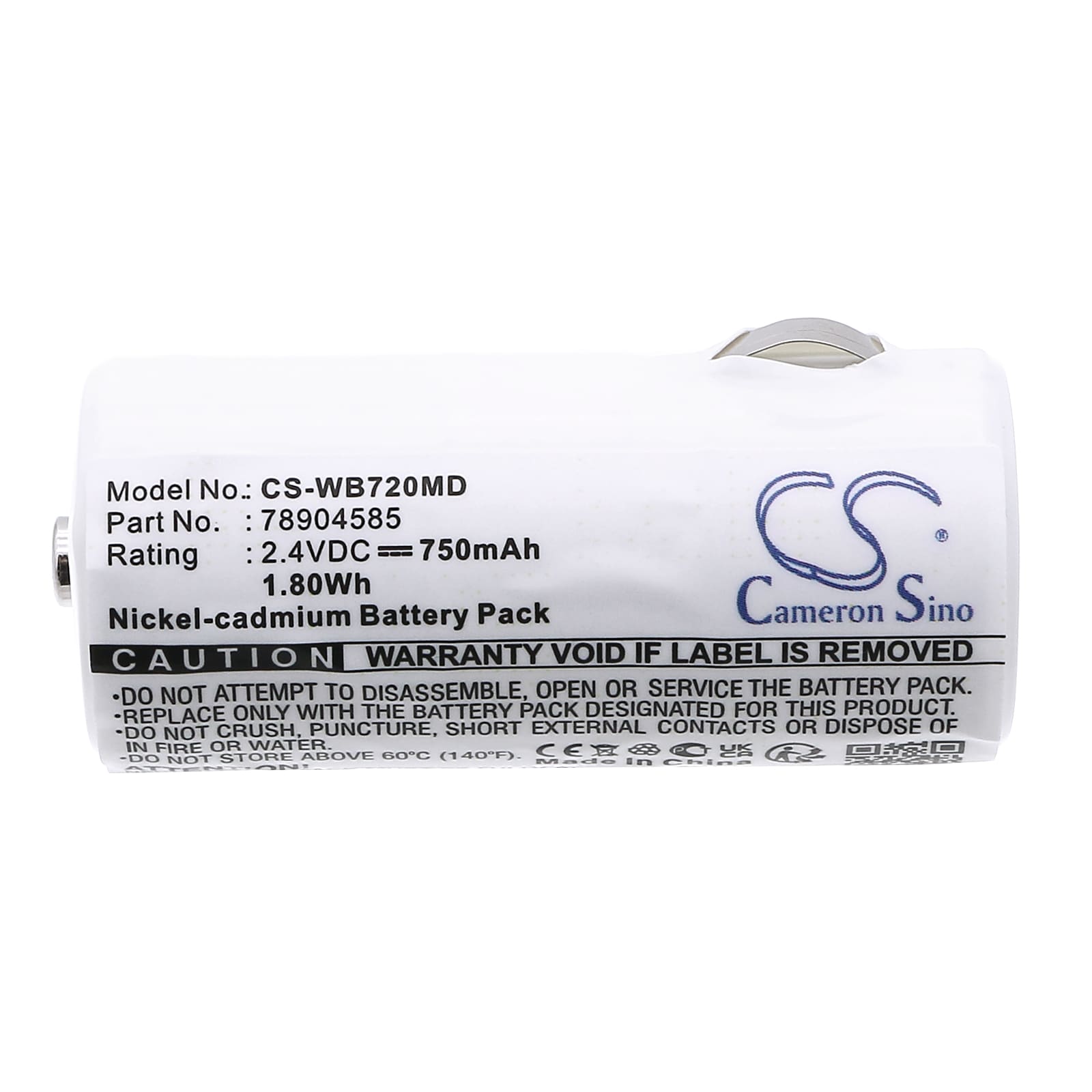 Batteri for medisinsk bruk til Welch-Allyn 72100, 617, 717 osv.