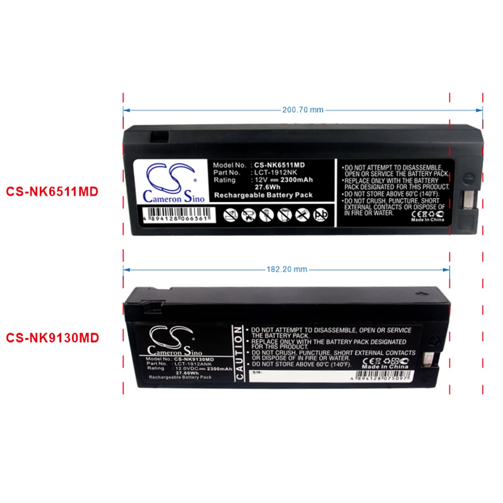 Batteri for medisinsk bruk for Biolight 352