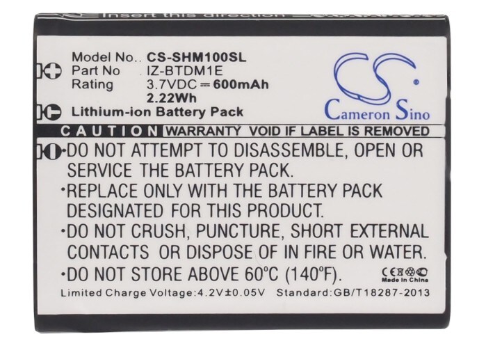 Batteri for medisinsk for Sharp Bærbar Plasmacluster Ion Generator IG-DM1Z-W