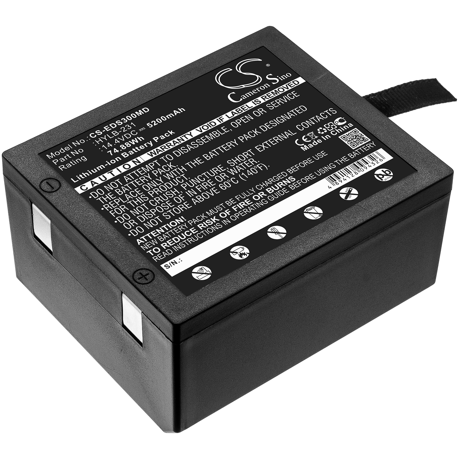 Batteri for medisinsk bruk for EDAN SE-3, SE3