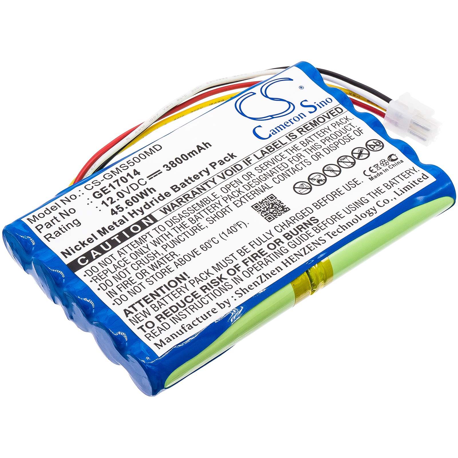 Batteri for medisinsk utstyr til Datex Ohmeda S/5 pasientmonitor