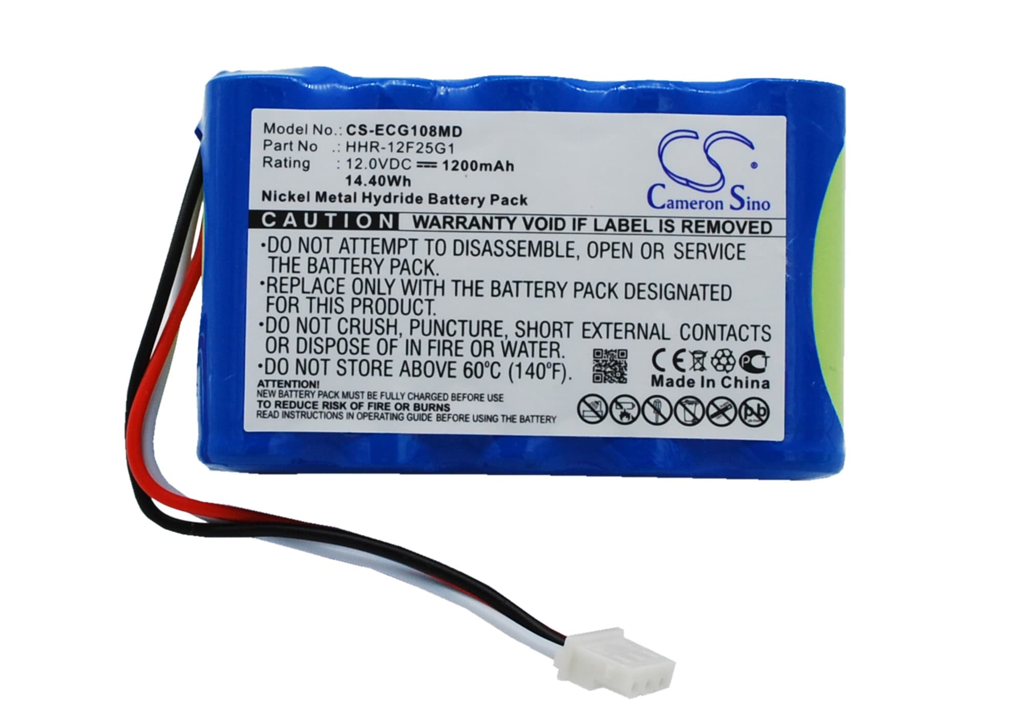 Batteri for medisinsk bruk til Kenz Cardico ECG-108, ECG-110