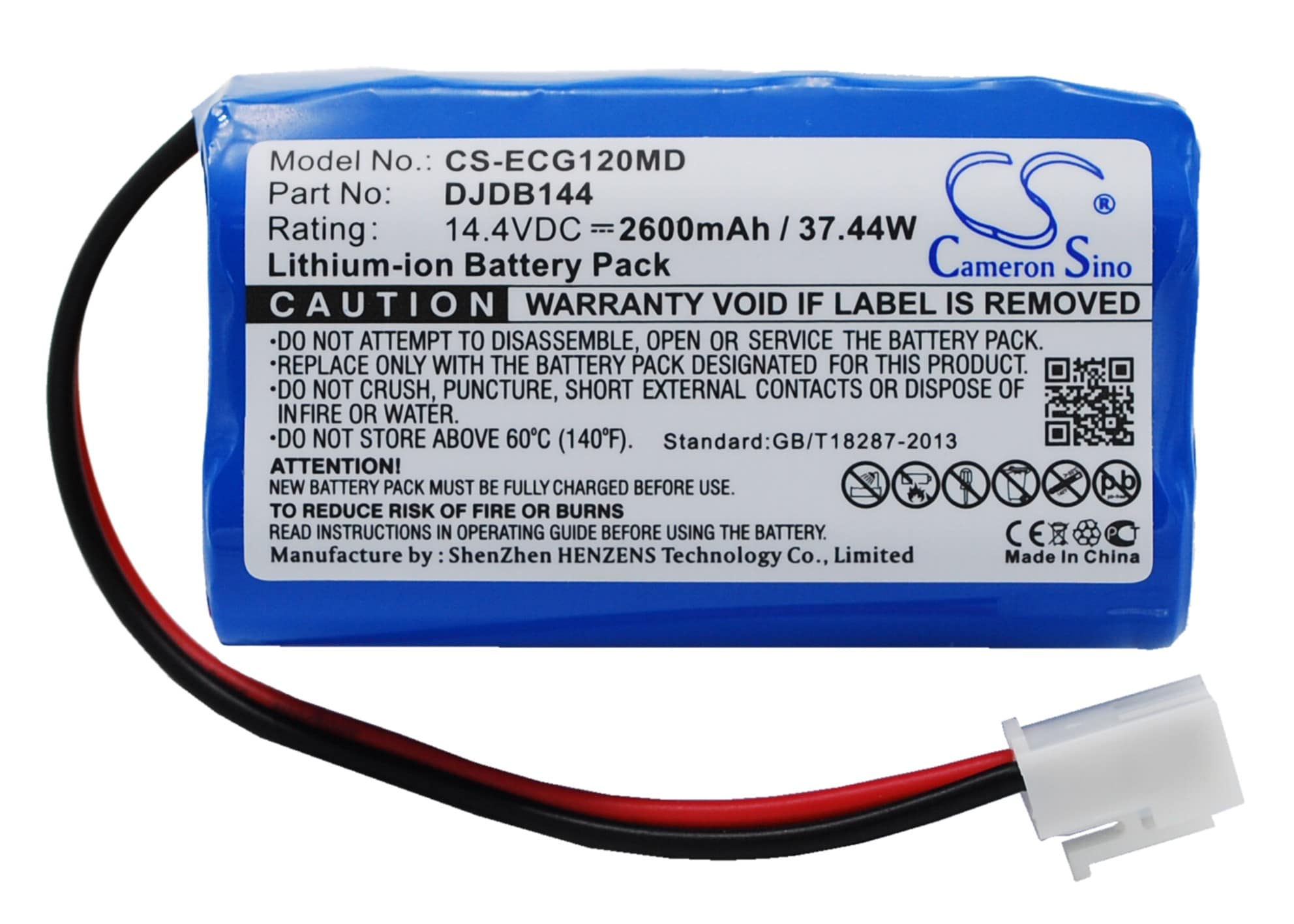 Batteri for medisinsk for Dongjiang ECG-1220