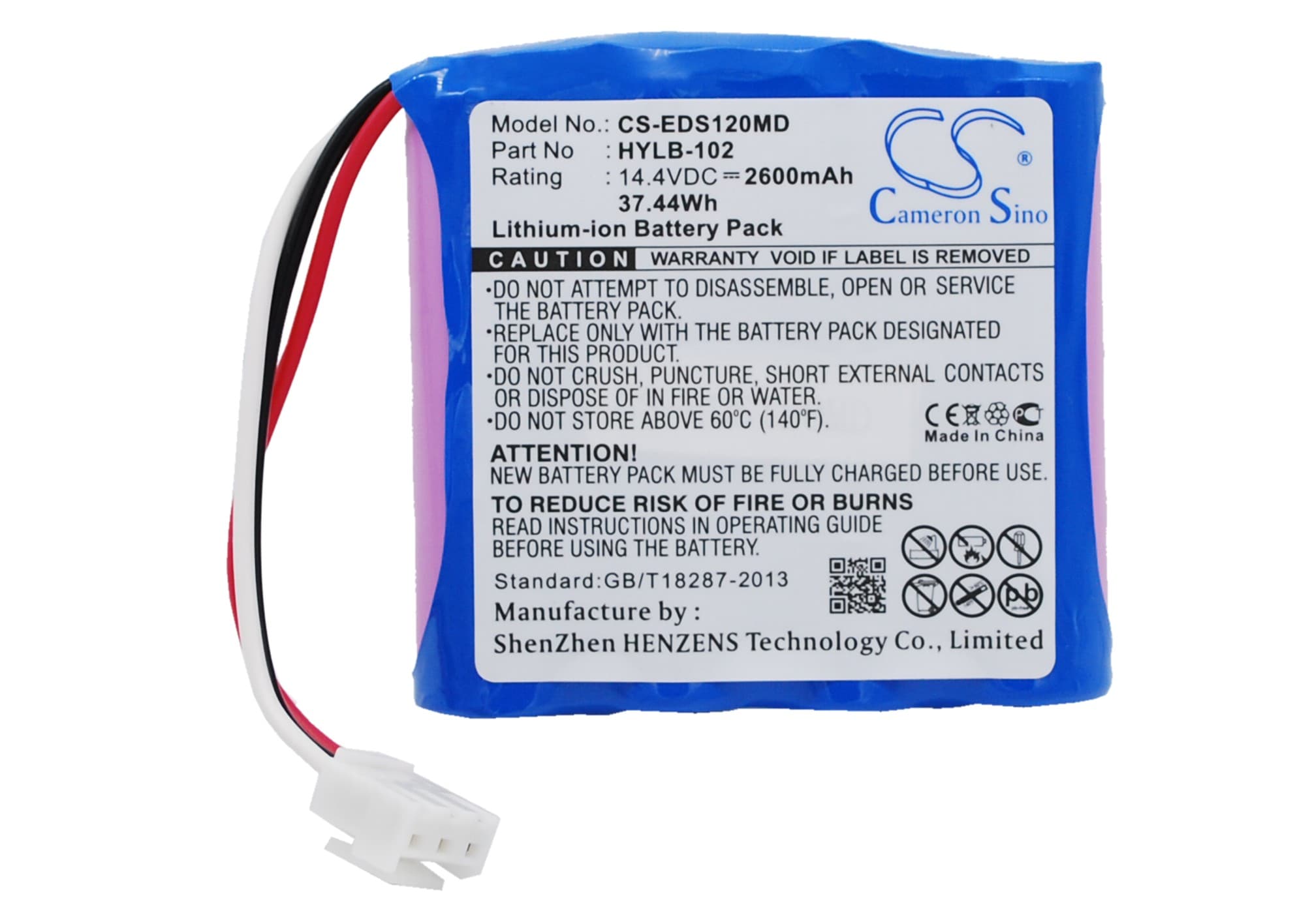 Batteri til medisinsk bruk for MINDRAY DECG-03A, SE-601A, DECG-03A Elcktro Cardiogram etc.
