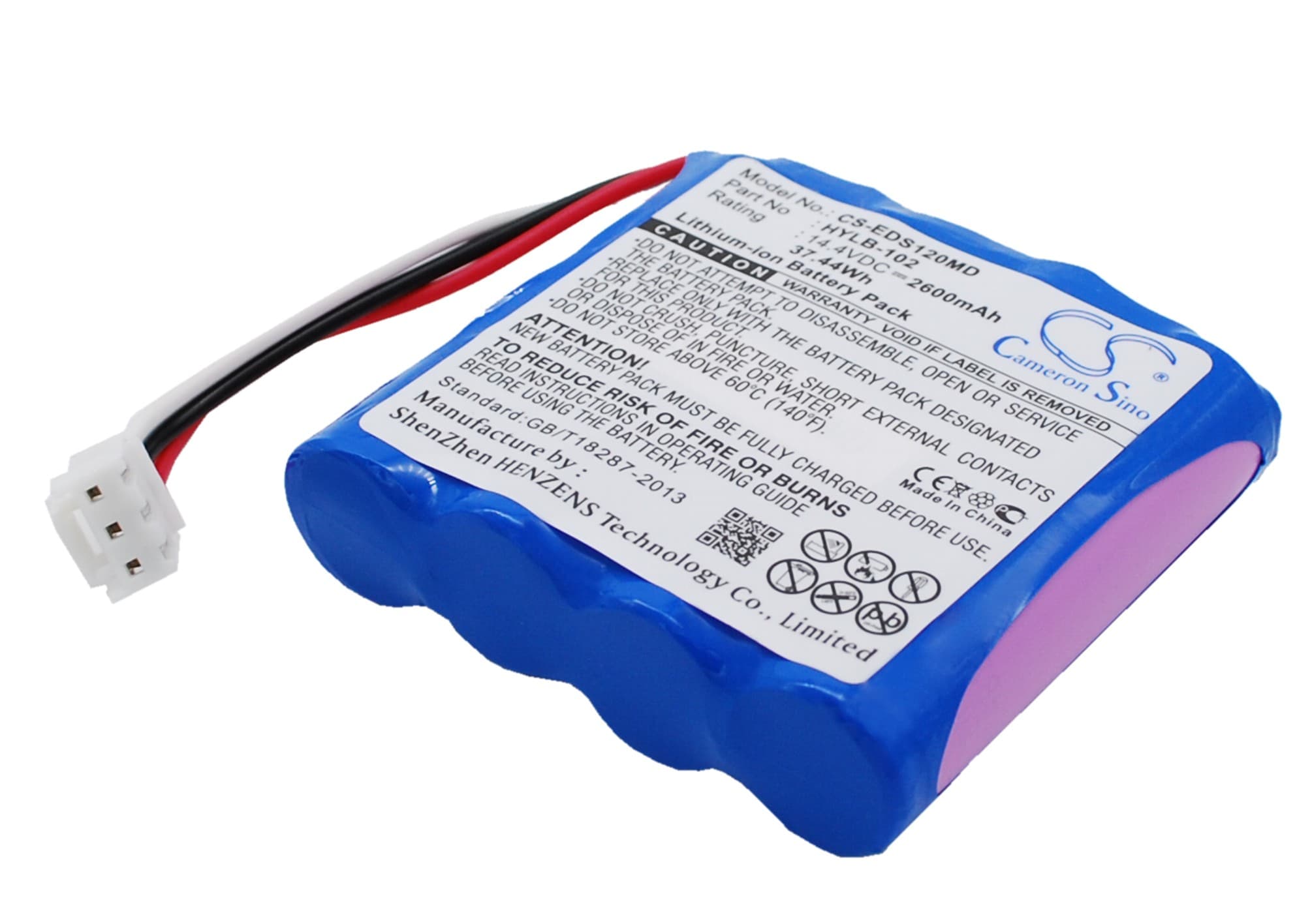 Batteri til medisinsk bruk for MINDRAY DECG-03A, SE-601A, DECG-03A Elcktro Cardiogram etc.