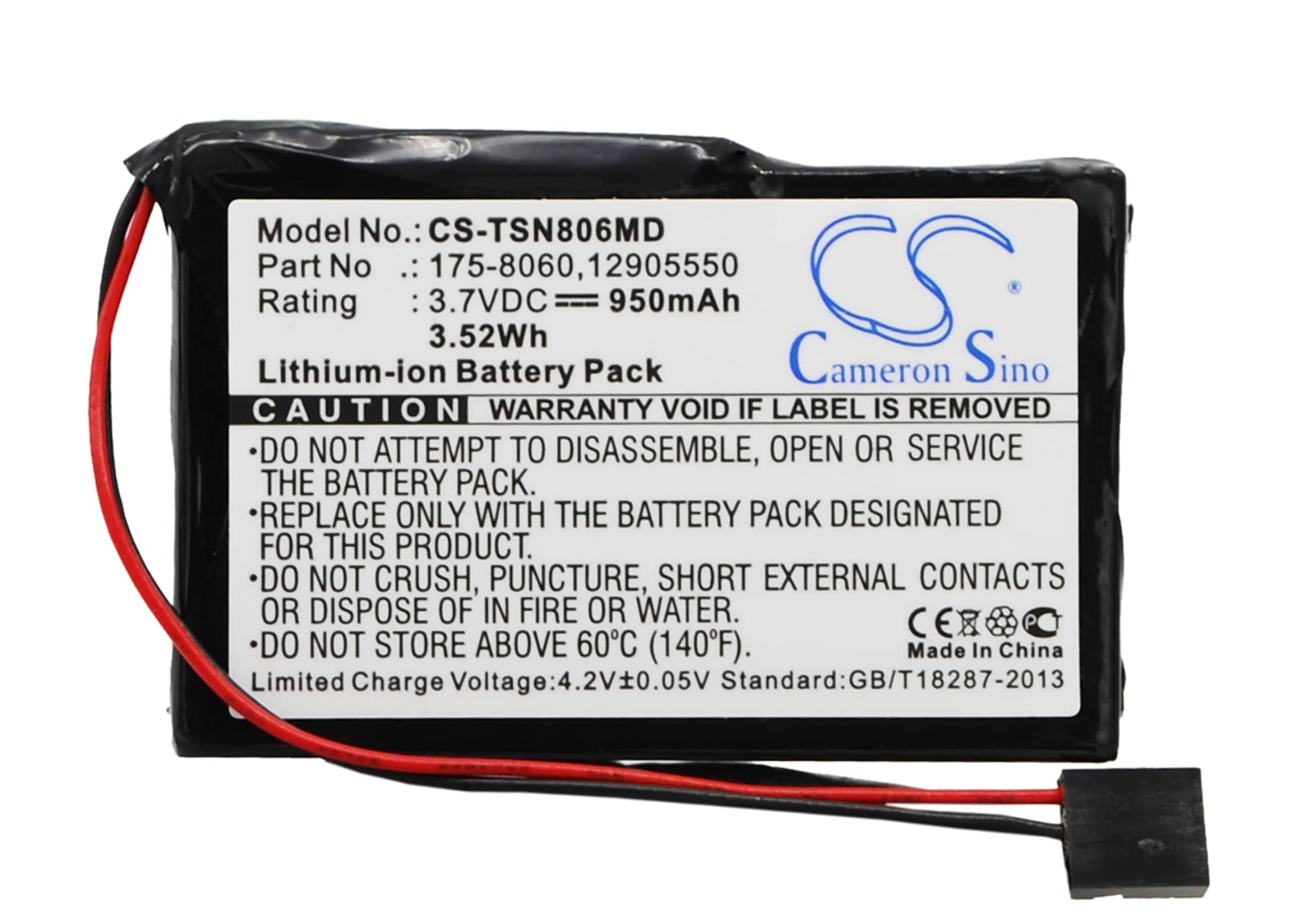 Finnpipette Novus / E1-ClipTip batteri – 950 mAh Li-ion for Profesjonell Laboratoriebruk