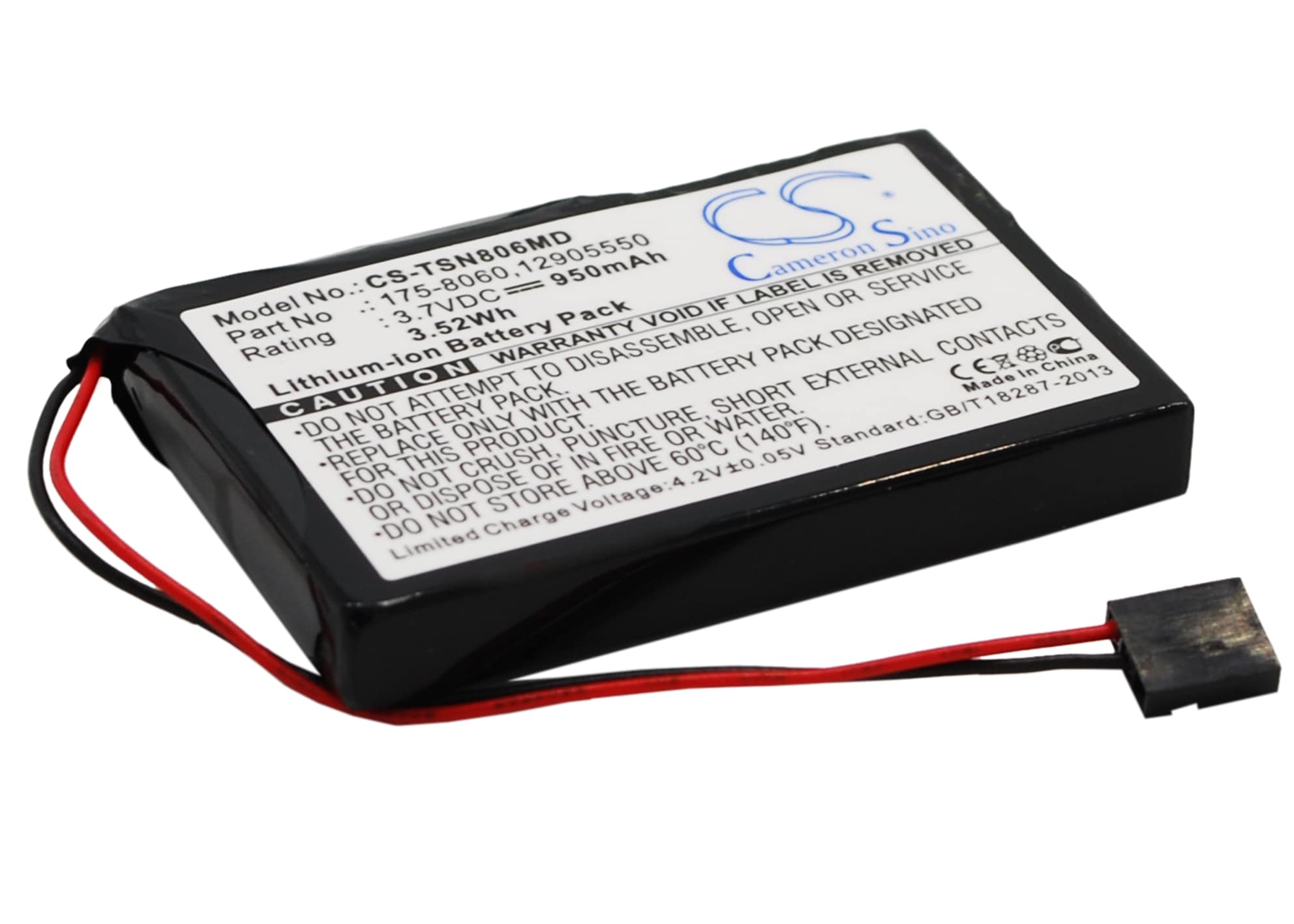 Finnpipette Novus / E1-ClipTip batteri – 950 mAh Li-ion for Profesjonell Laboratoriebruk