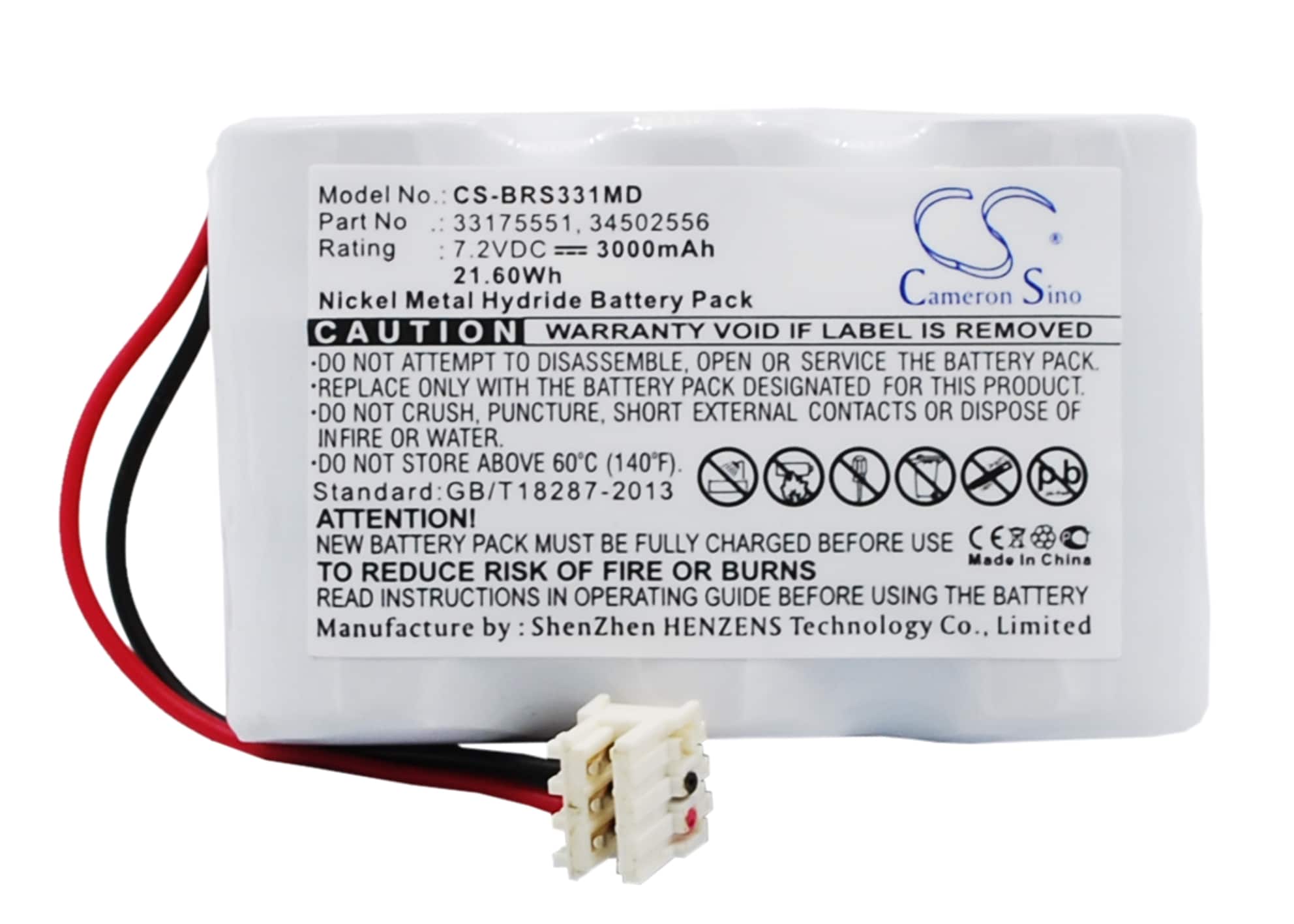Batteri for medisinsk for Braun Vista Basic, Vista Basic infusjonspumpe